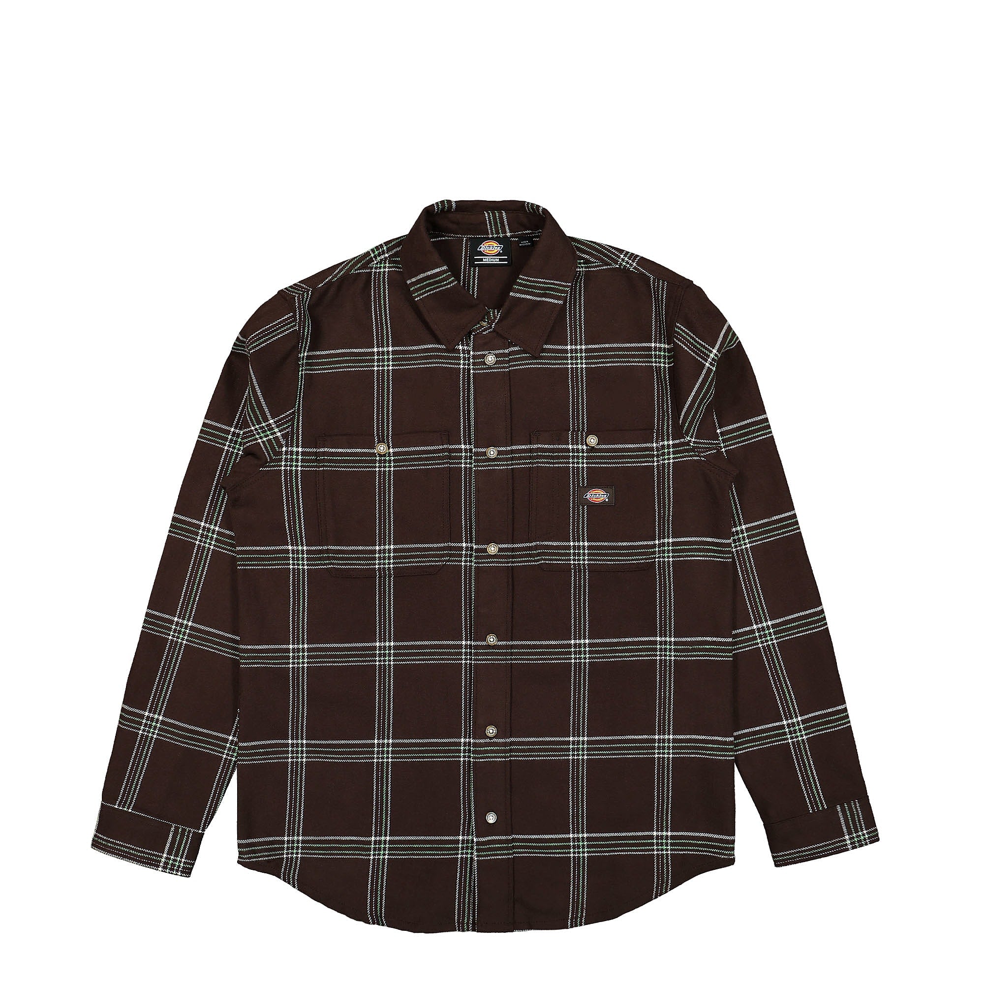 Dickies Warrenton LS Shirt Dark Brown Shirts DK0A4Y7GDBX1 | Overkill