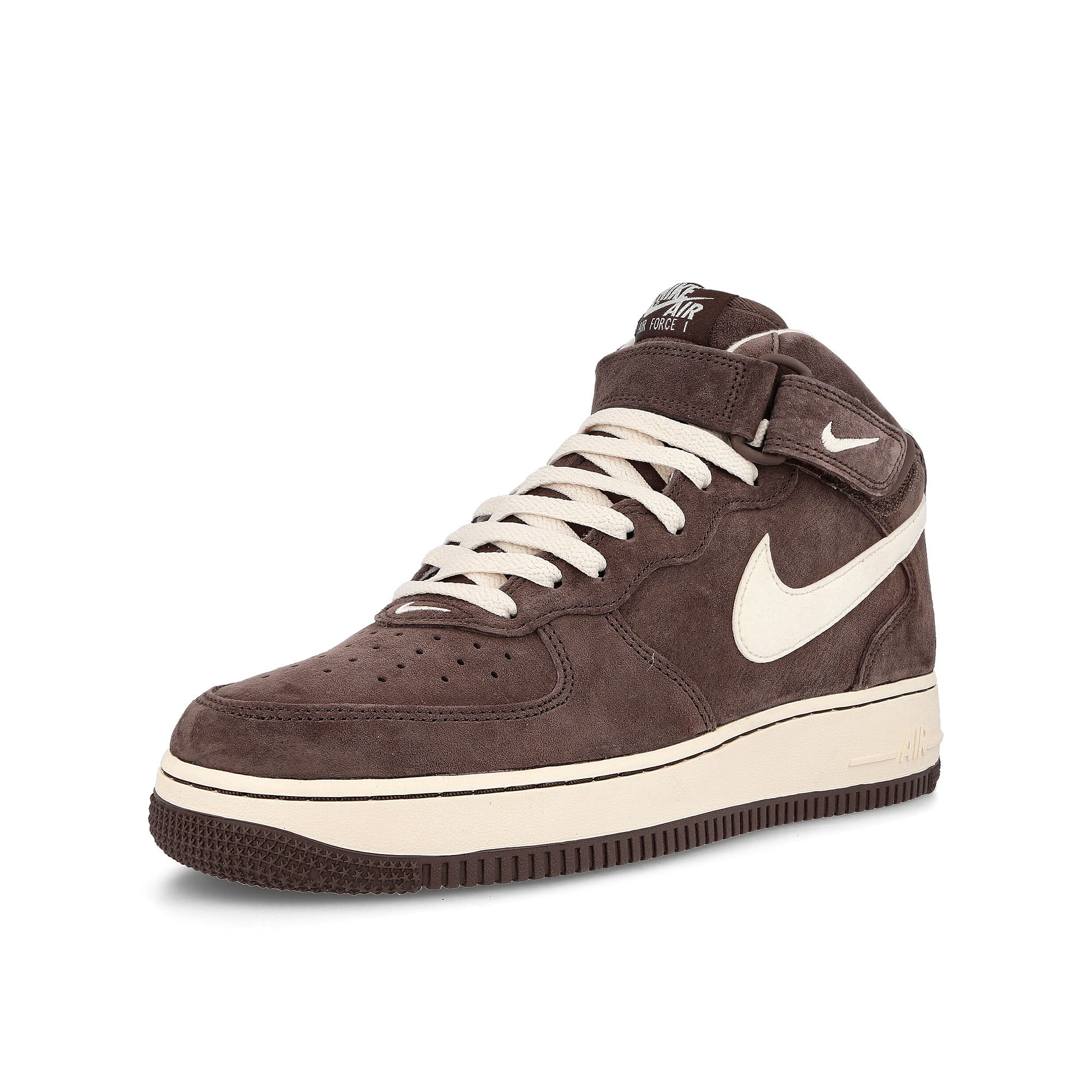 Nike air force 1 mid 07 qs Chocolate-Cream Mid Top Sneakers Close Up | Overkill