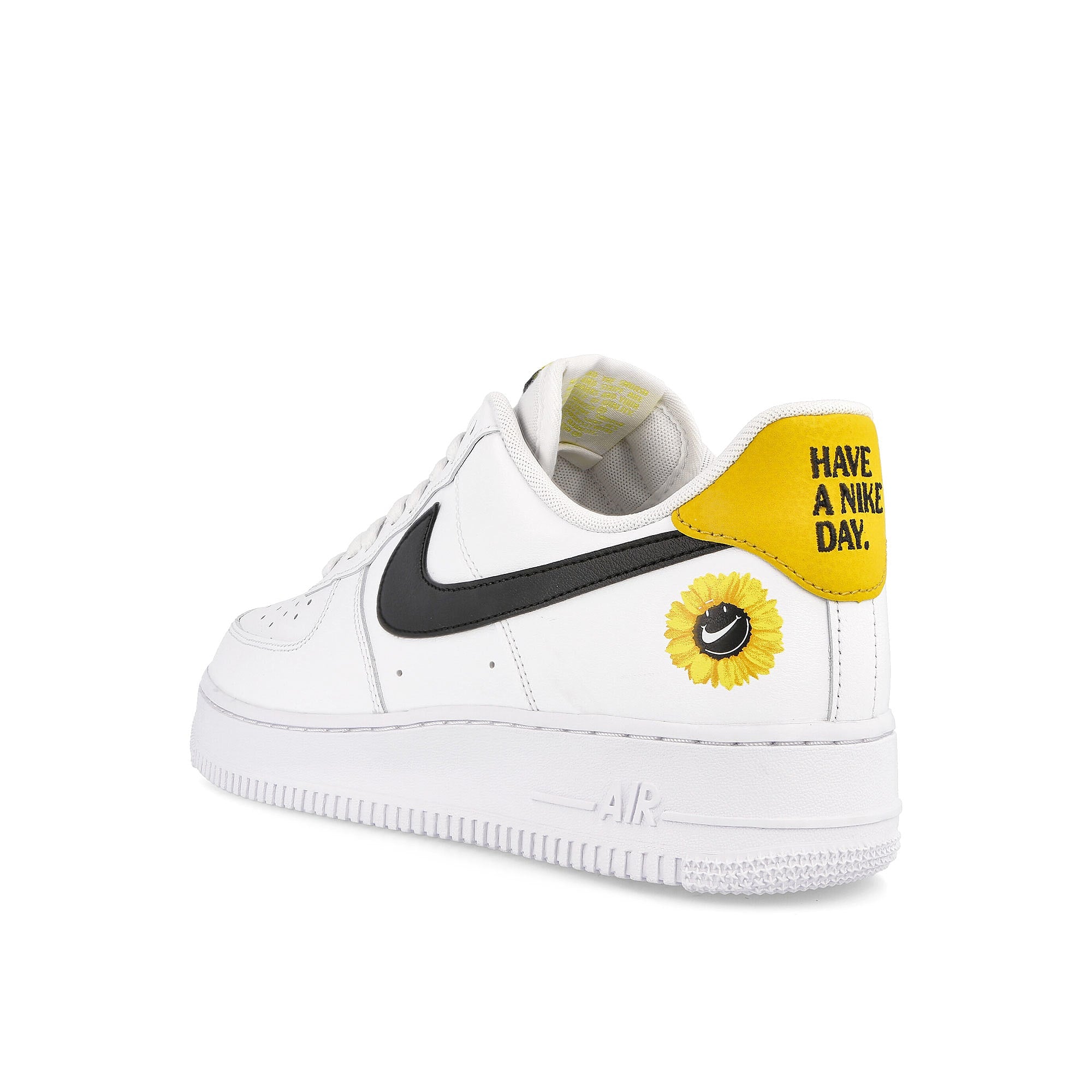 Nike air force 1 07 lv8 2 White / Black - Dark Sulfur - Opti Yellow Close-up | Overkill