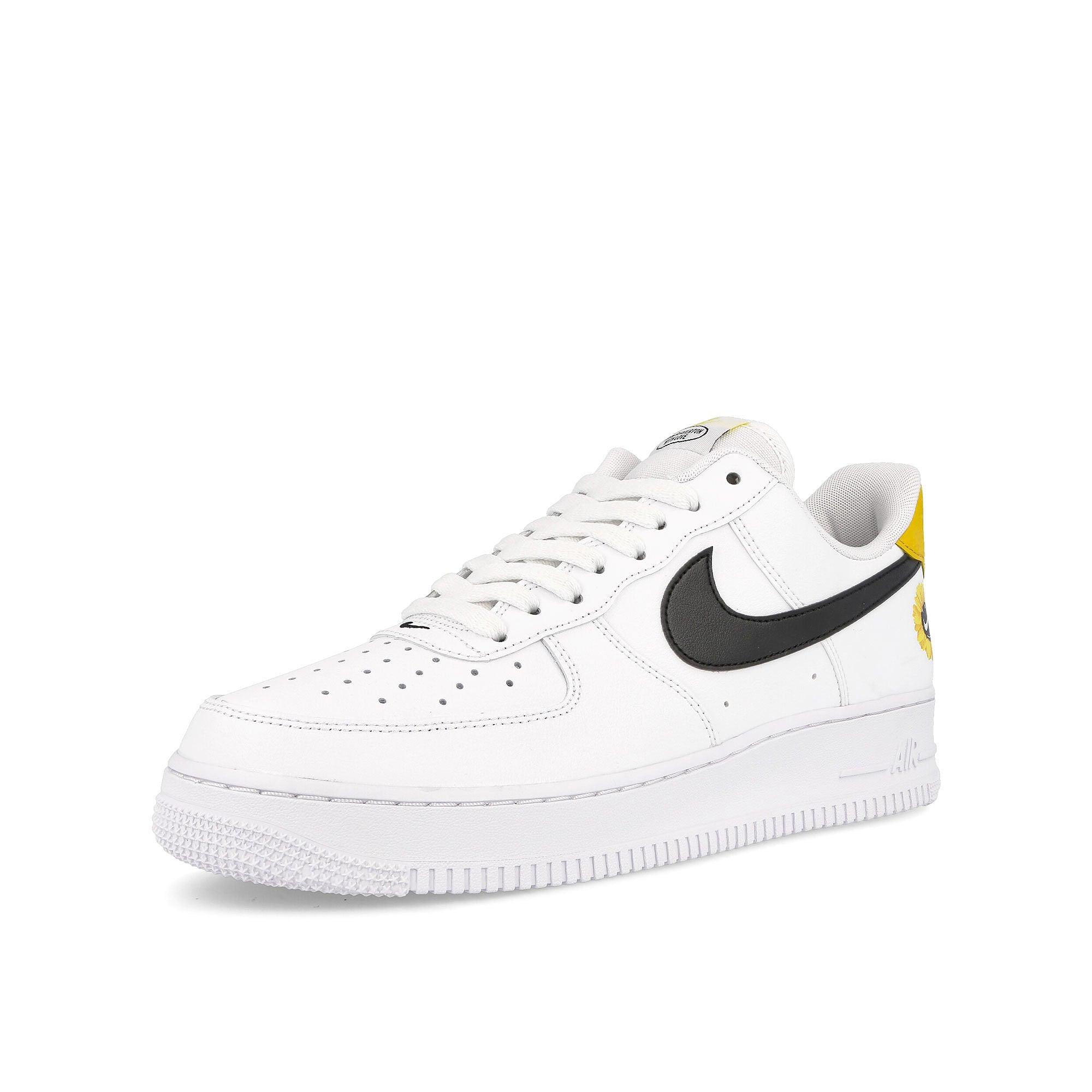 Nike air force 1 07 lv8 2 White / Black - Dark Sulfur - Opti Yellow Detailfoto | Overkill