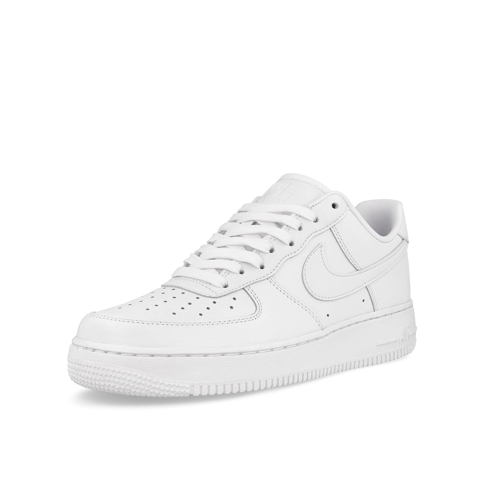 Nike Air Force 1 07 Fresh White / White - White Low Top Sneakers Close Up | Overkill