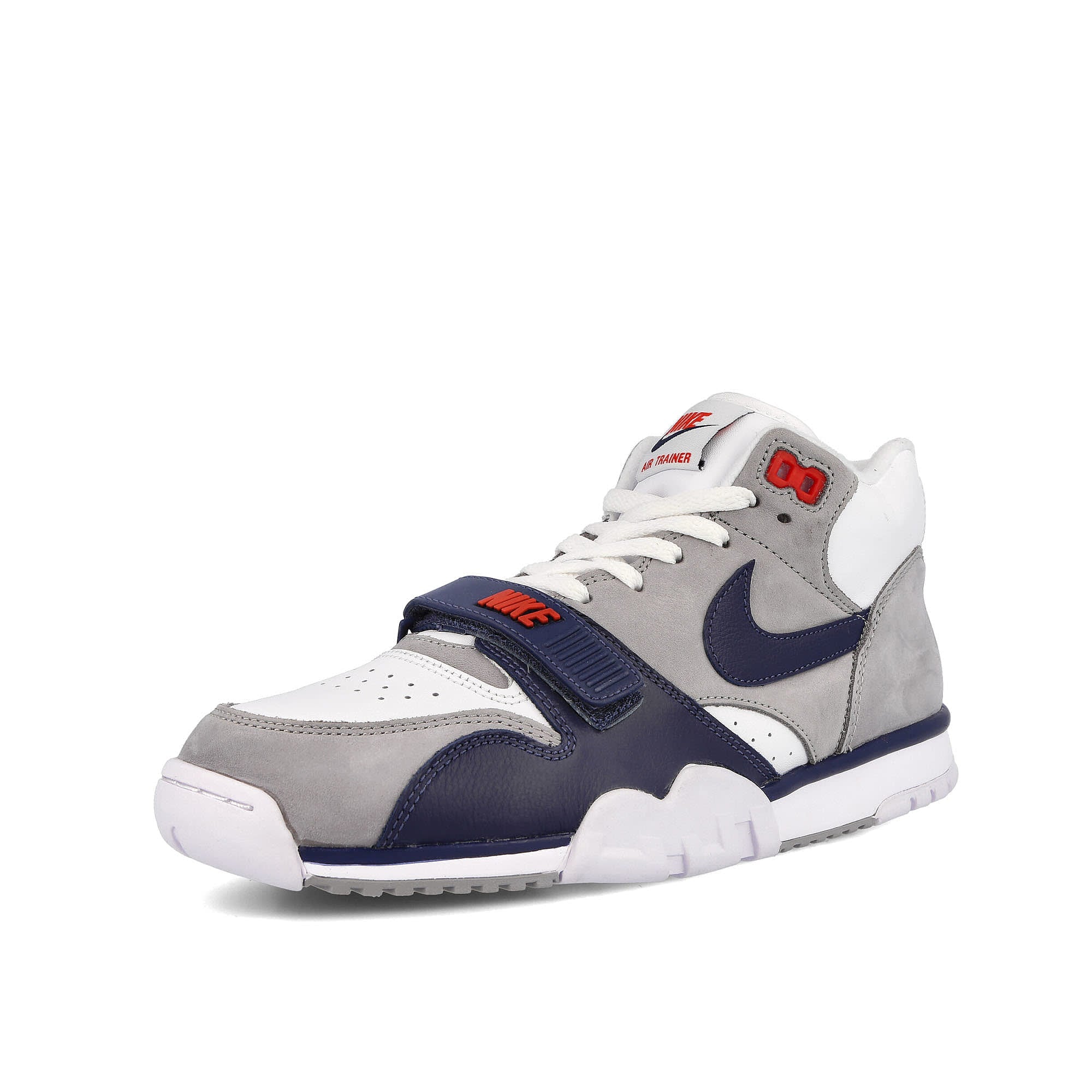 Nike air trainer 1 White-Midnight Navy - Medium Grey Sneakers Close Up | Overkill
