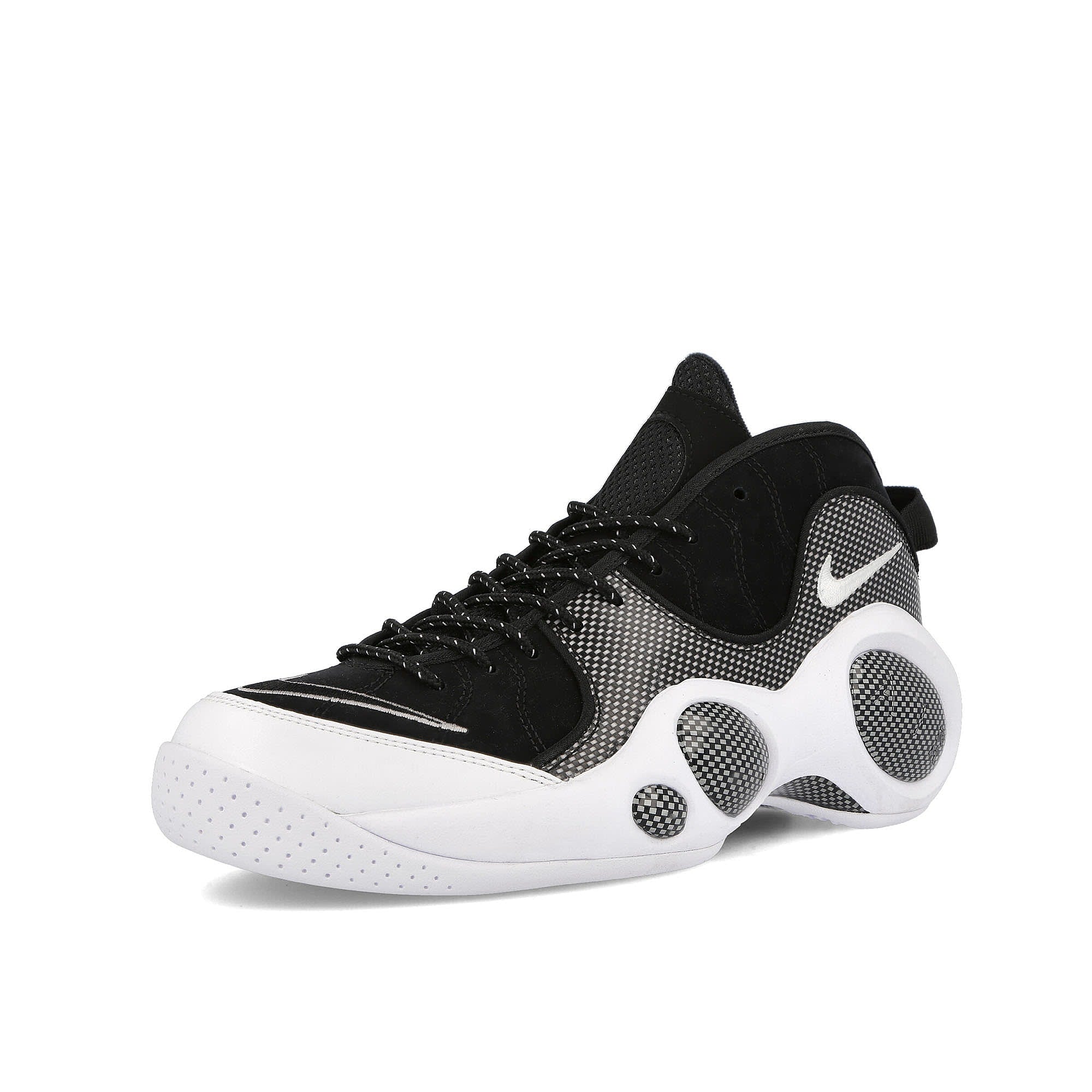 Nike air zoom flight 95 Black-White - Metallic Silver Sneakers Close Up | Overkill