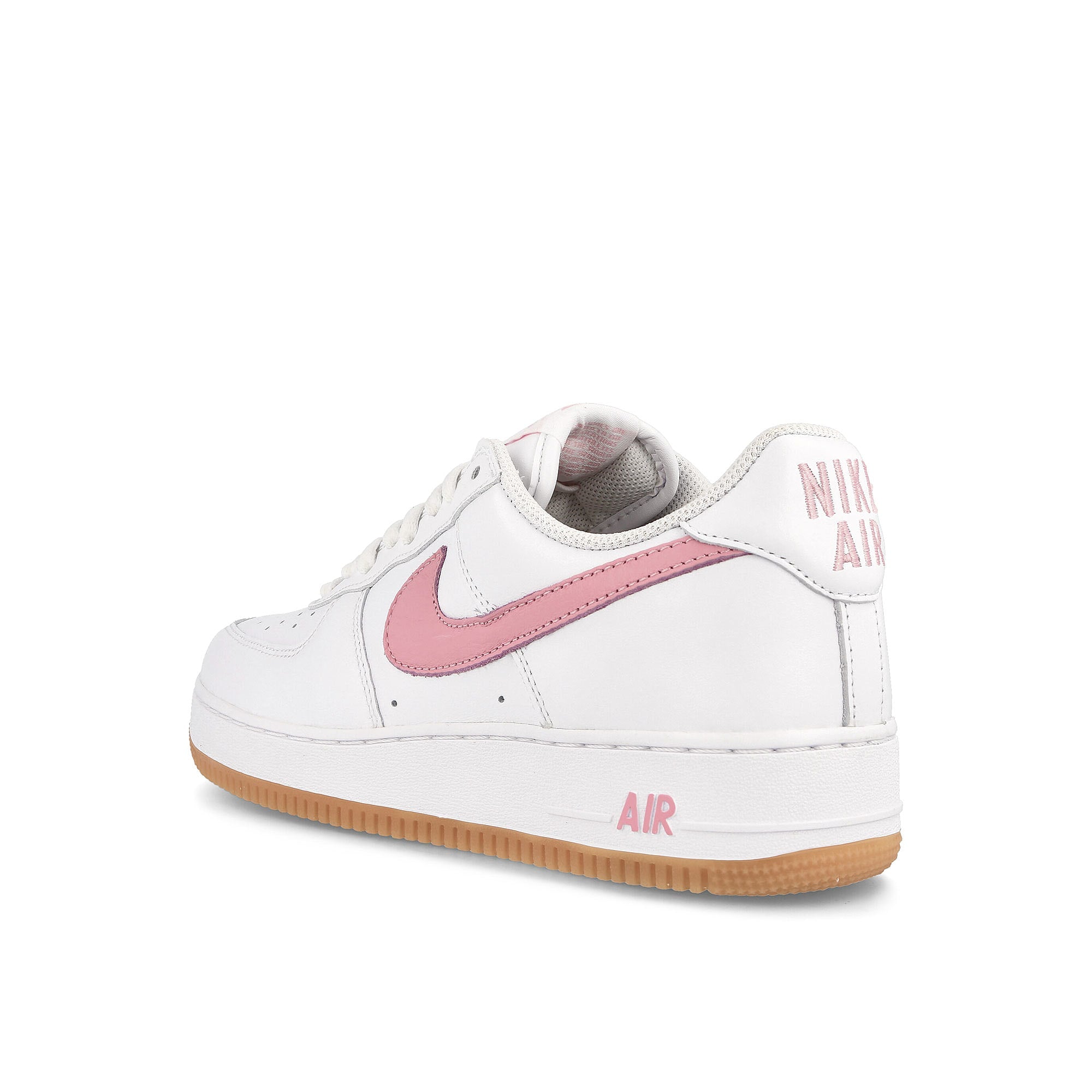 Nike air force 1 low retro White-Pink - Gum Yellow - Metallic Gold Low Top Sneakers Material | Overkill