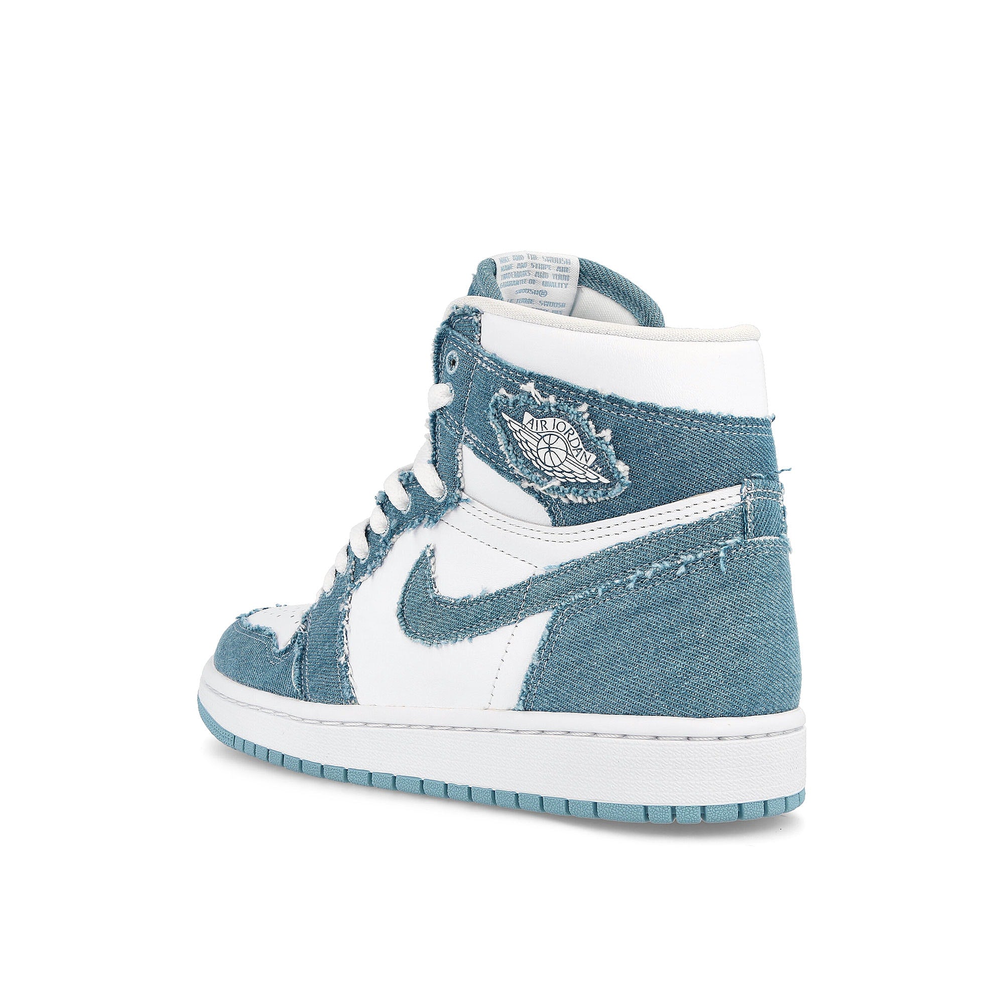 Jordan Wmns Air Jordan 1 Retro Hi OG Denim White / Boarder Blue - Metallic Gold High Top Sneakers Material | Overkill