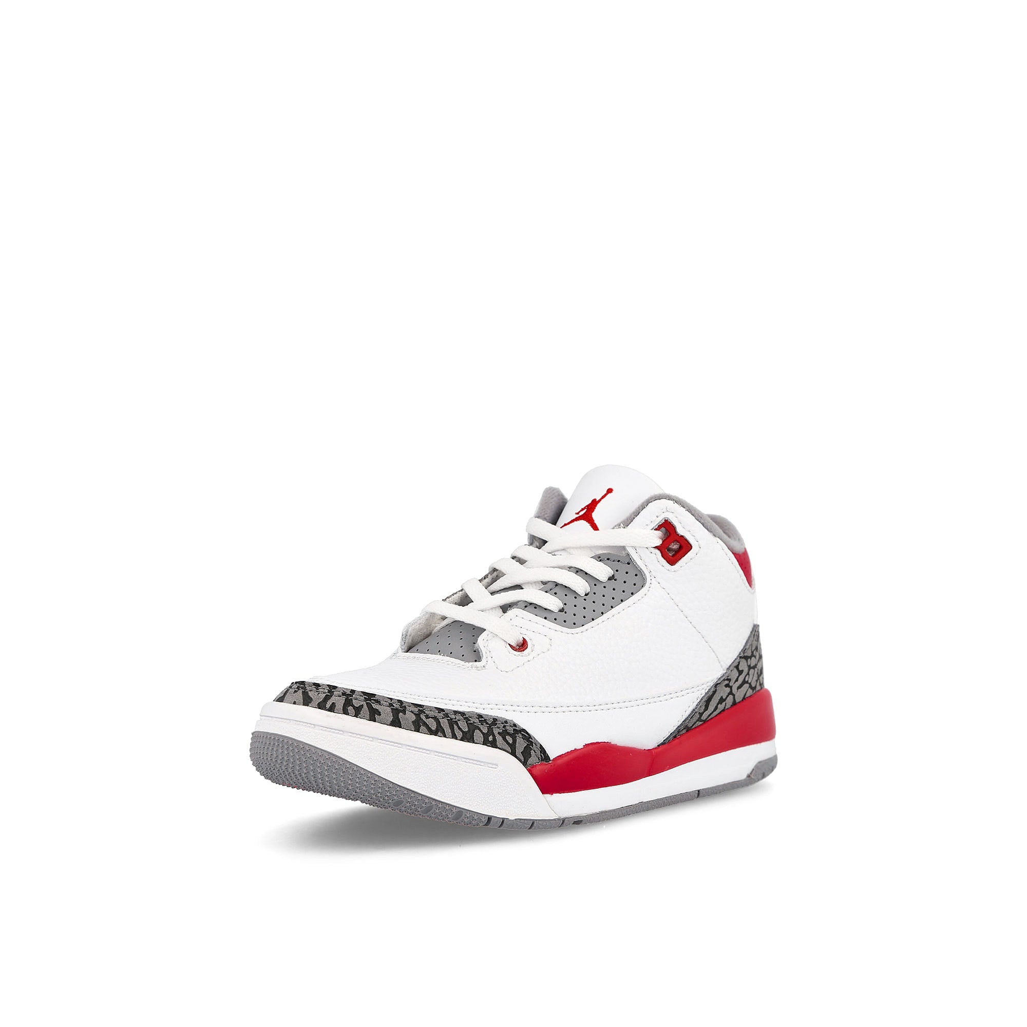 Jordan Air Jordan 3 Retro PS White / Fire Red - Black - Cement Grey Sneakers Close Up | Overkill