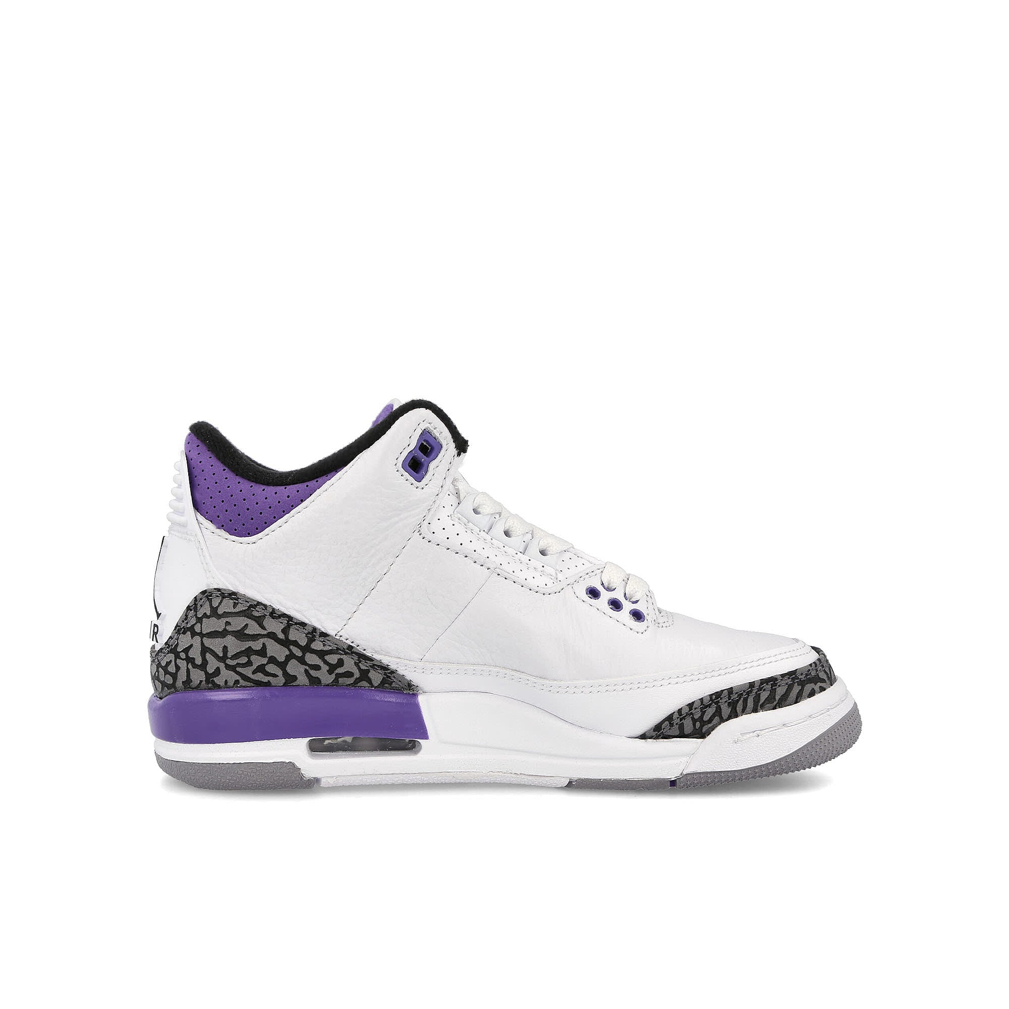Jordan Air Jordan 3 Retro GS White / Black - Dark Iris - Cement Grey Sneakers Silhouette | Overkill