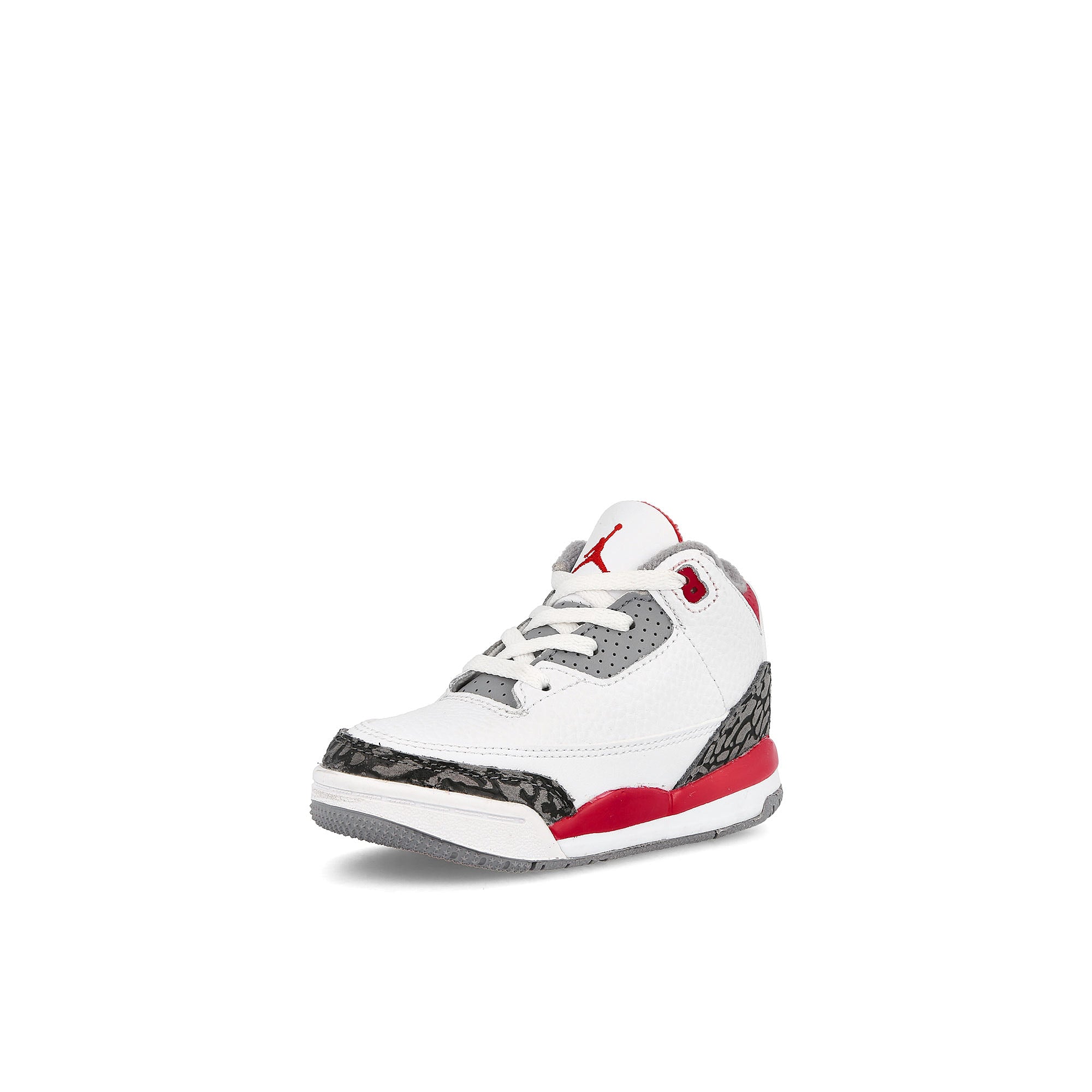 Jordan Air Jordan 3 Retro TD White / Fire Red - Black - Cement Grey Sneakers Close Up | Overkill