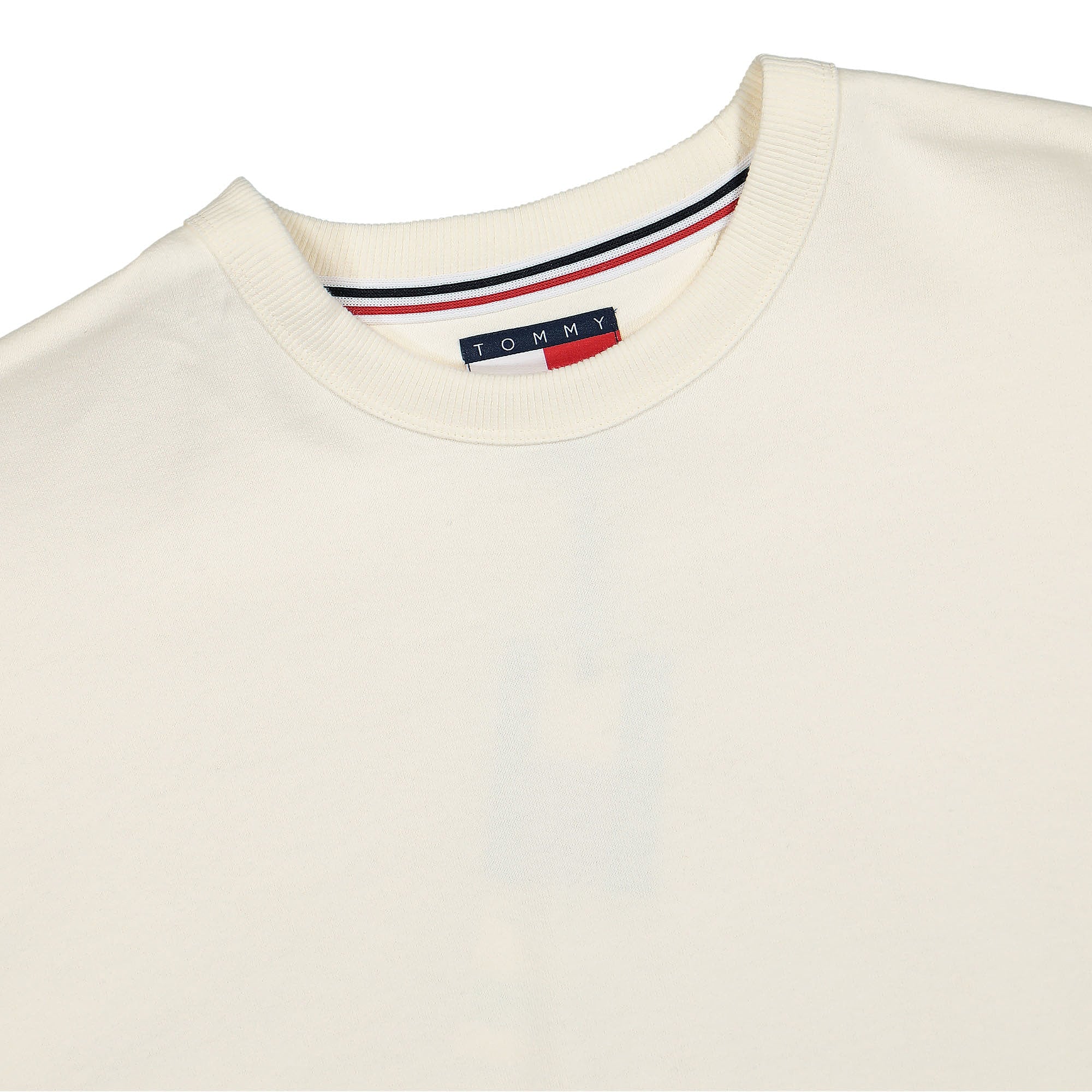Tommy Jeans Best Crew Ancient White Sweatshirts Close-up | Overkill
