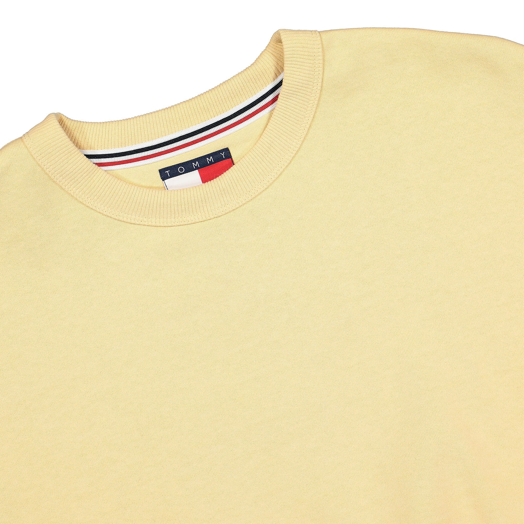 Tommy Jeans Best Crew Prairie Yellow Sweatshirts Close-up | Overkill