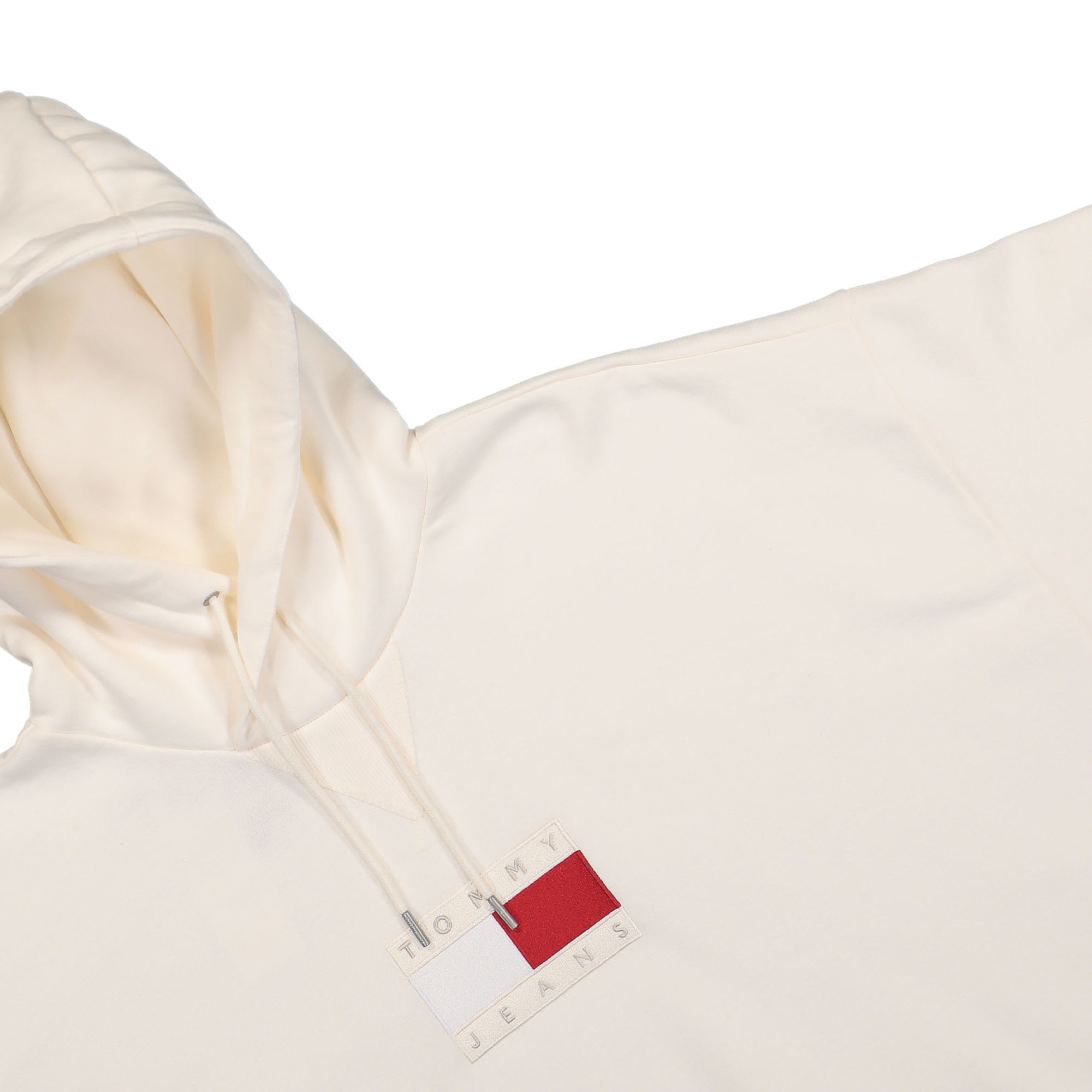 Tommy Jeans TJCU Flag Hoodie Ancient White Hoodies Close-up | Overkill