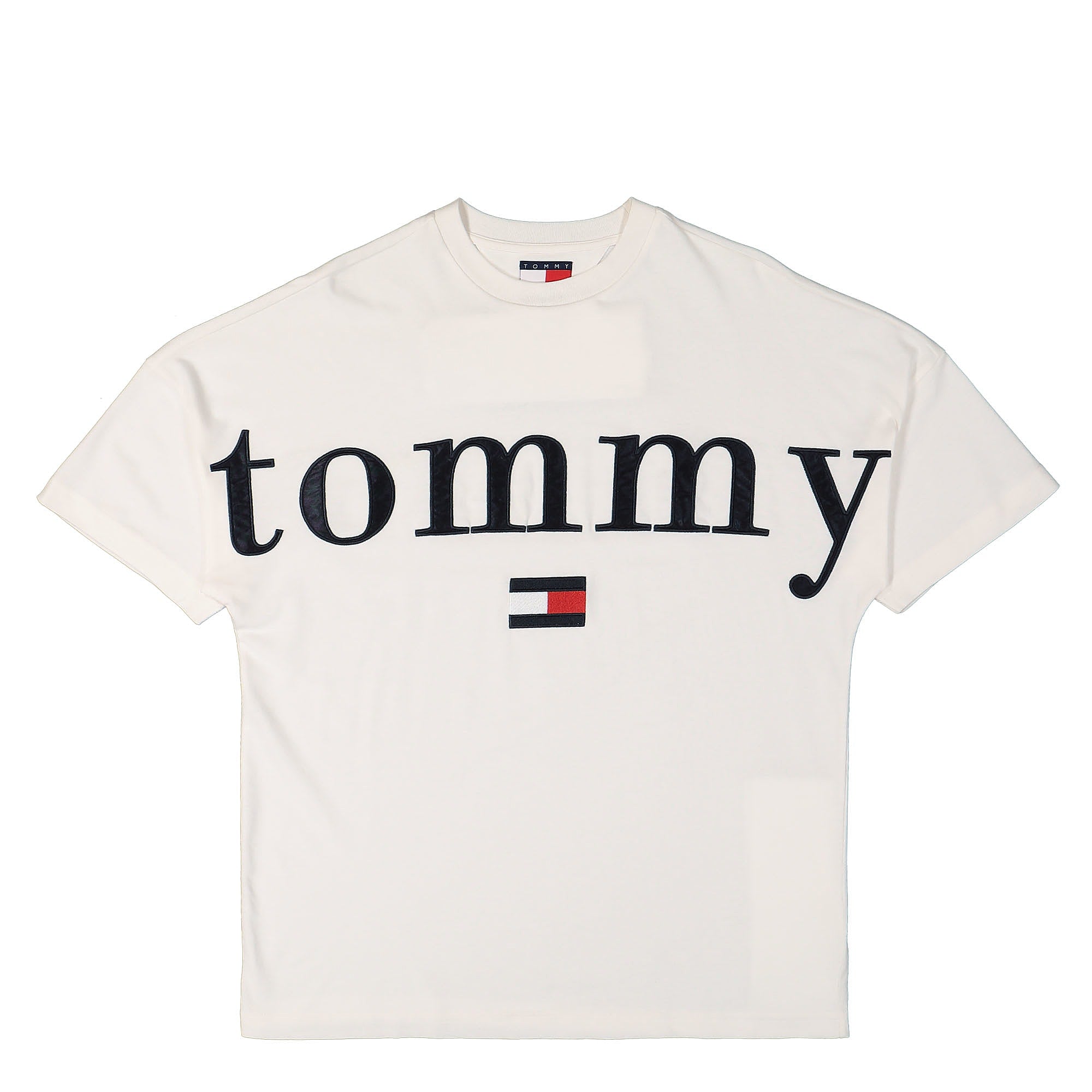 Tommy Jeans TJCU Split Hem Tommy Tee Ancient White T-Shirts DM0DM16029YBH | Overkill