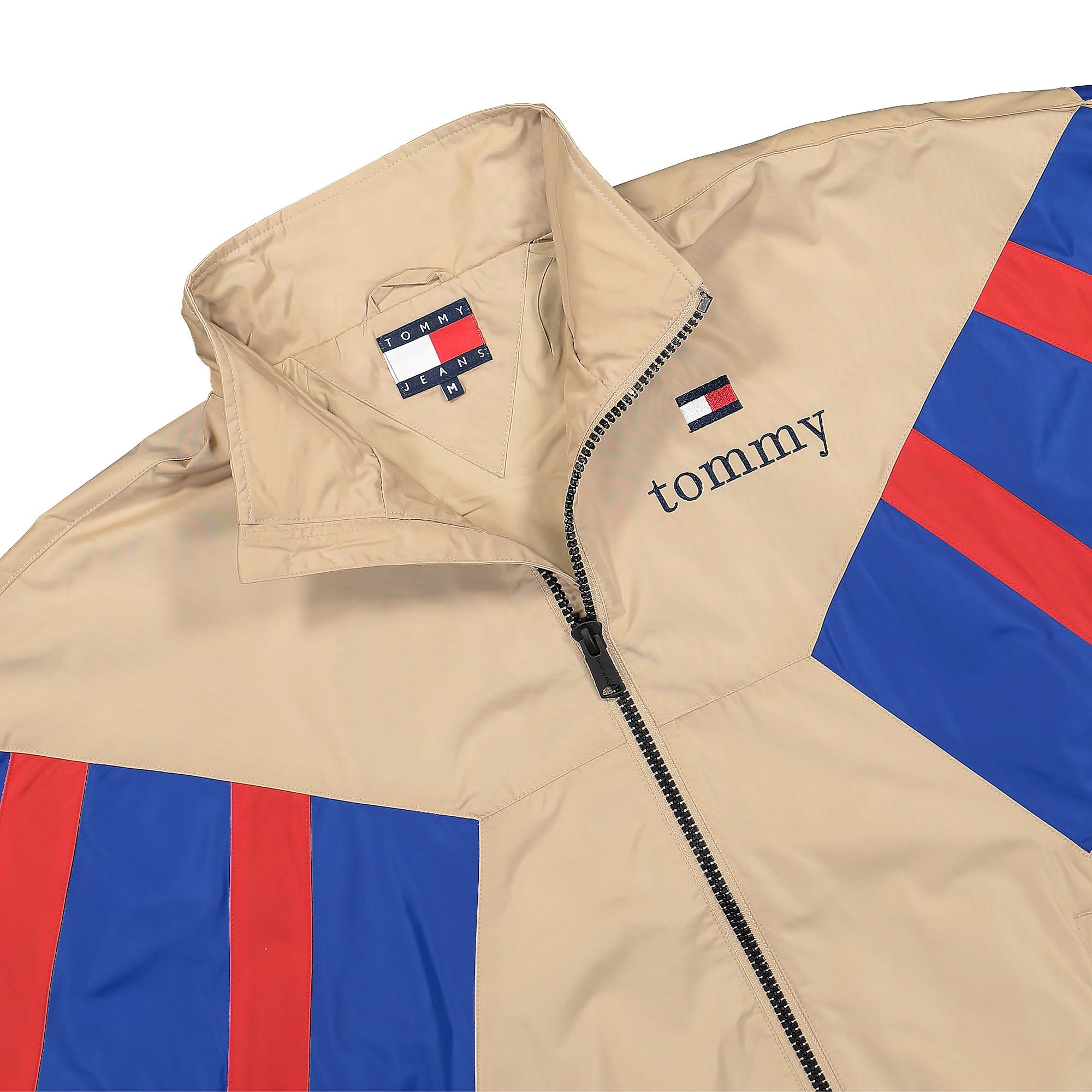 Tommy Jeans TJCU Colorblock Track Jacket Horseradish Track Jackets Close-up | Overkill