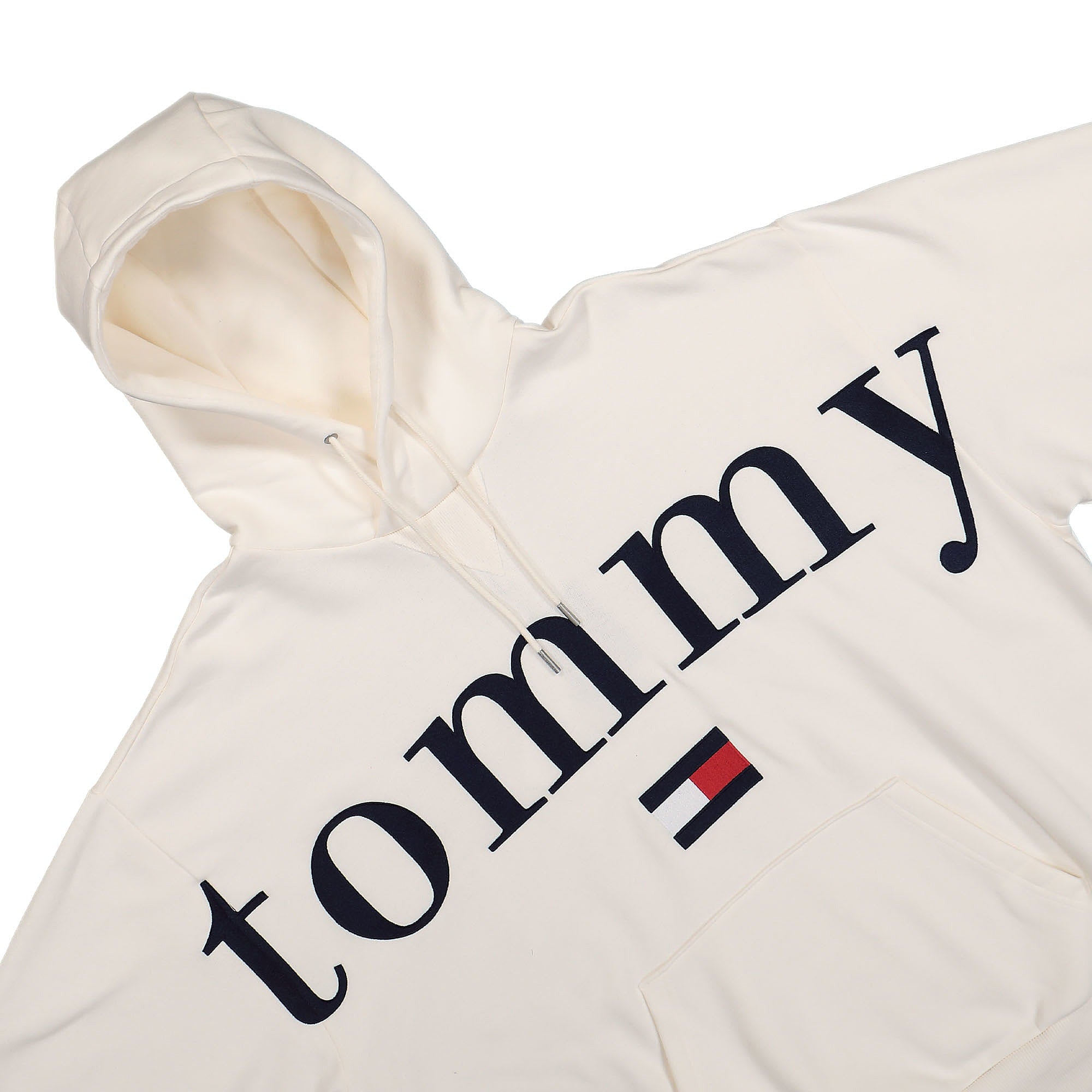 Tommy Jeans TJCU Tommy Hoodie Ancient White Hoodies Close-up | Overkill