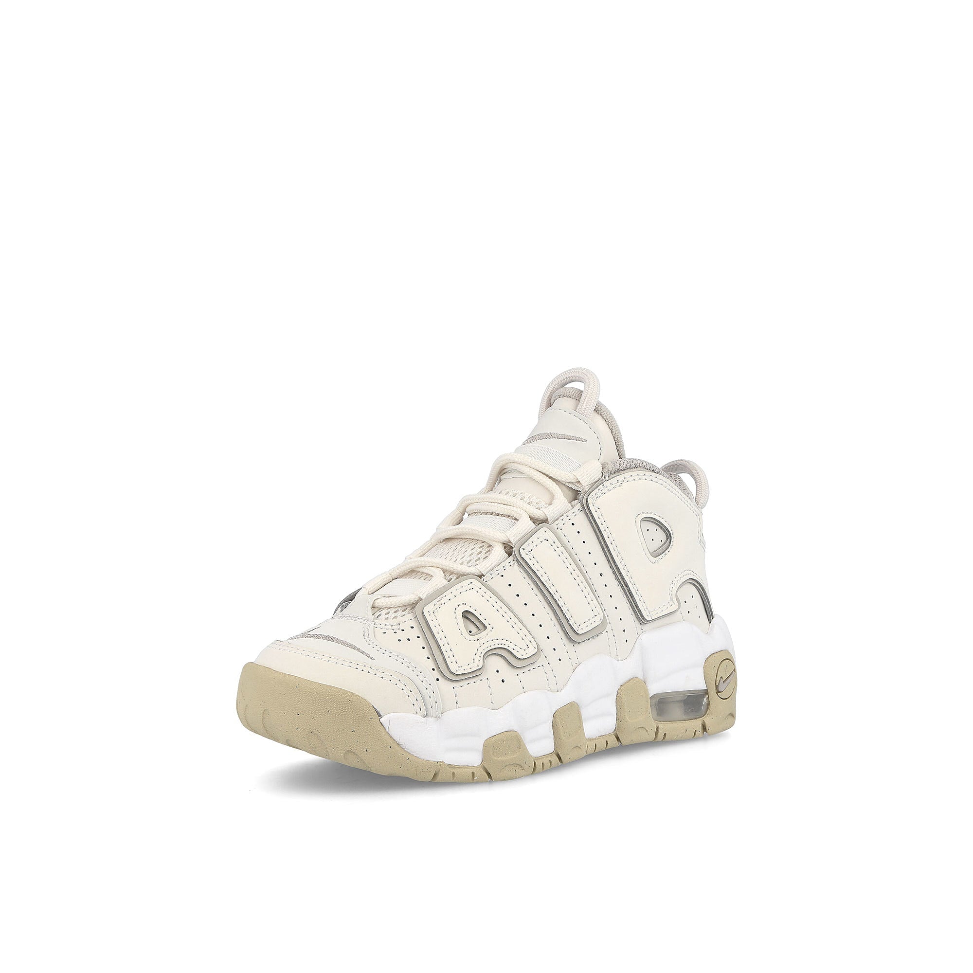 Nike air more uptempo ps Phantom-Light Iron Ore - White - Sanddrift Sneakers Close Up | Overkill