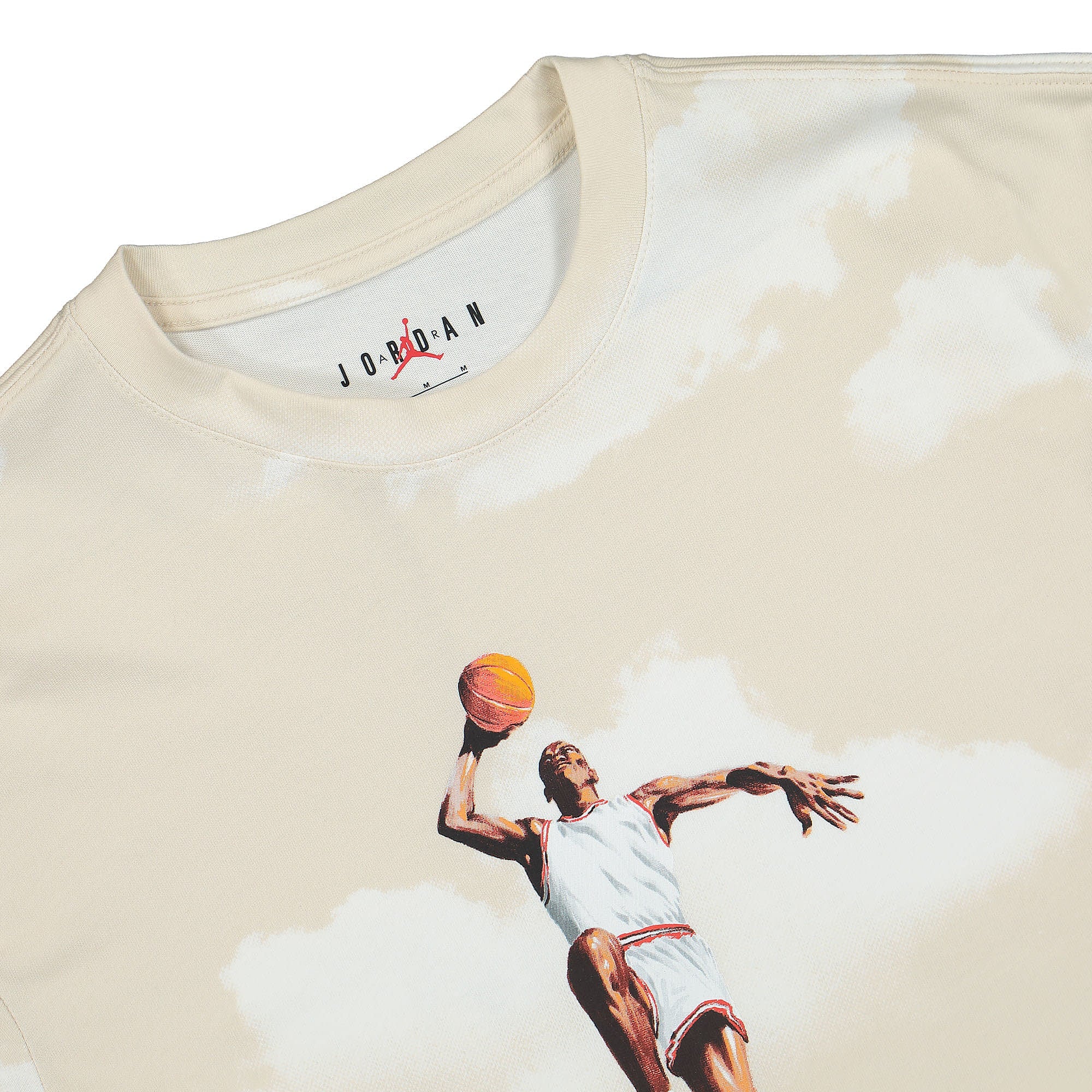 Jordan Air Jordan Essential 85 All Over Print Crew Tee Sail T-Shirts Close-up | Overkill