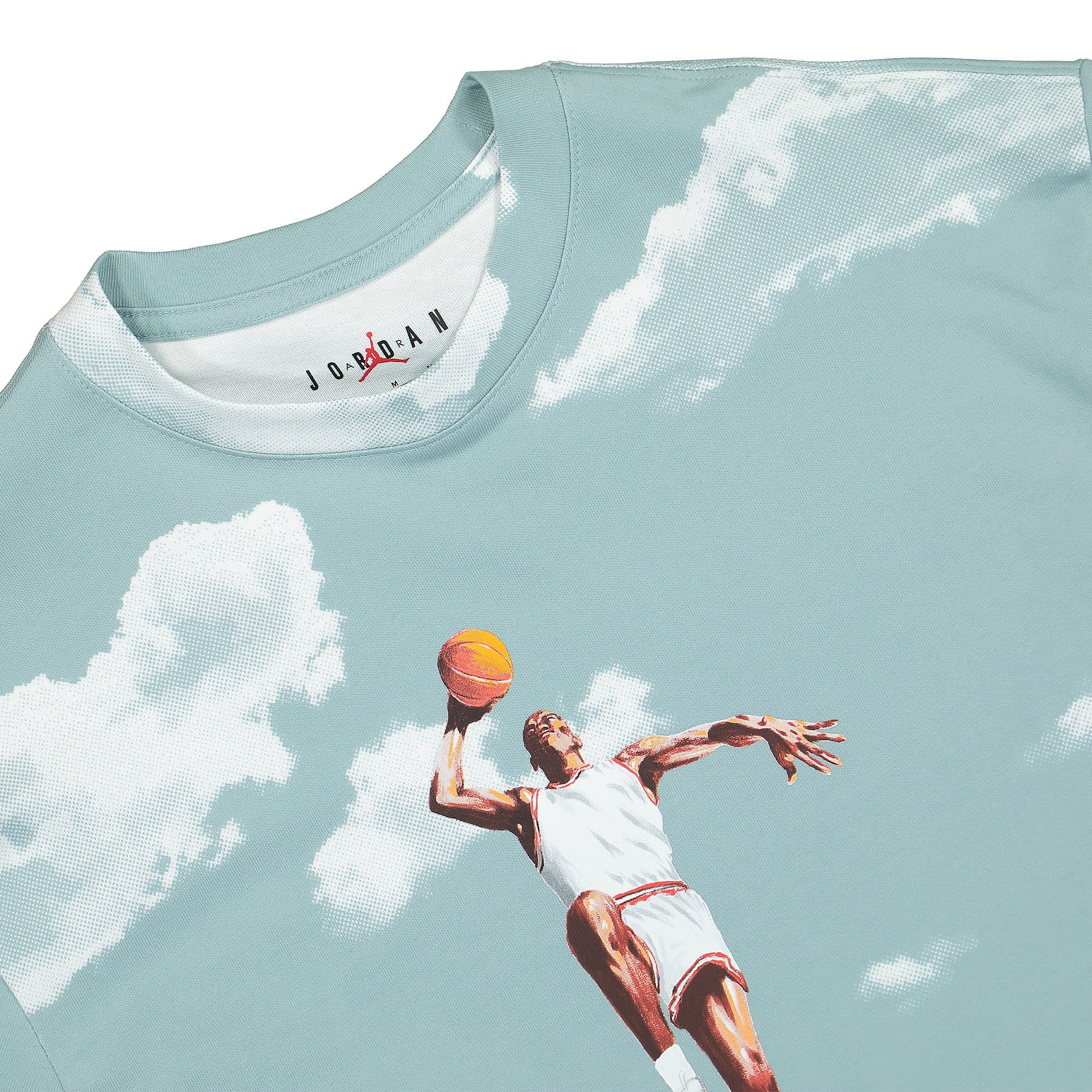 Jordan Air Jordan Essentials Statement 85 All Over Print Crew Tee Ocean Cube T-Shirts Close-up | Overkill