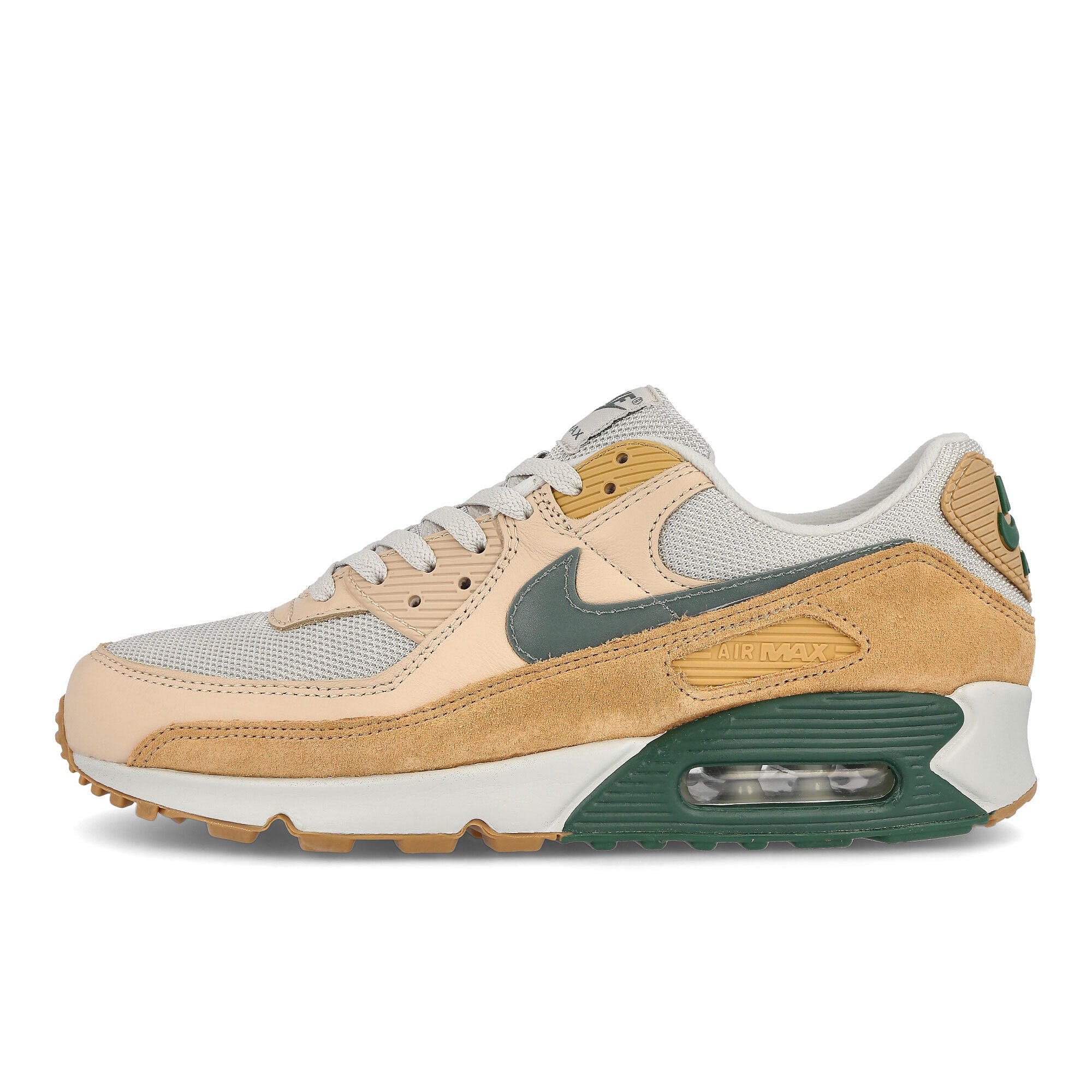 Nike air max 90 premium Light Bone-Dutch Green - Praline - Shimmer Low Top Sneakers DM2829 002 | Overkill