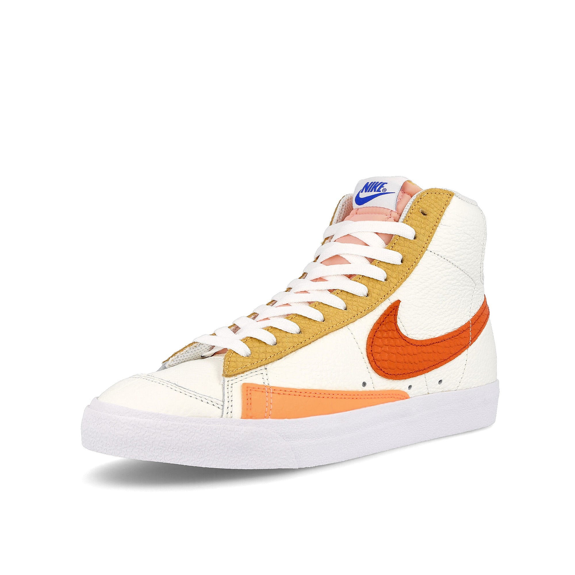 Nike wmns blazer mid ´77 Sail-Campfire Orange - White - Cirtron Pulse Mid Top Sneakers Close Up | Overkill