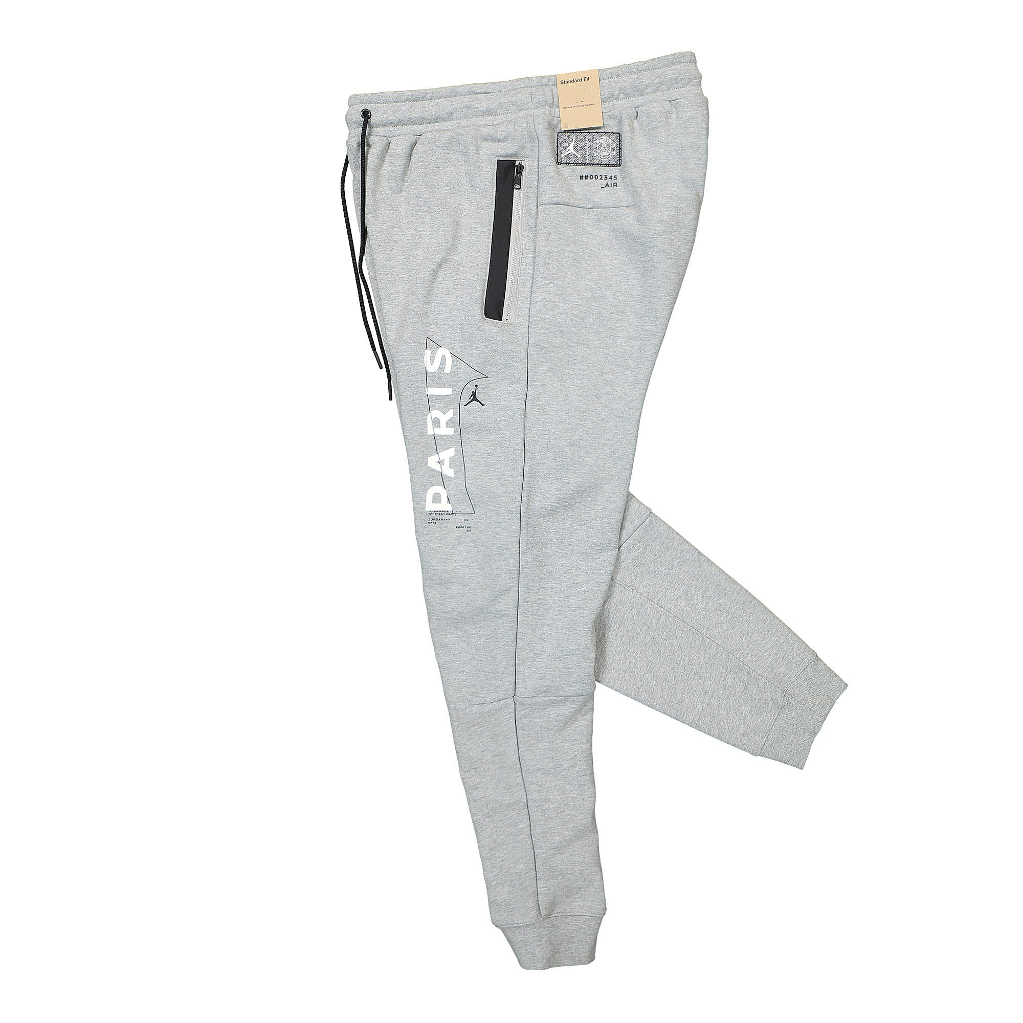 Jordan Paris Saint Germain x Air Jordan Fleece Pant Dark Grey Heather / White Sweat & Track Pants Close-up | Overkill