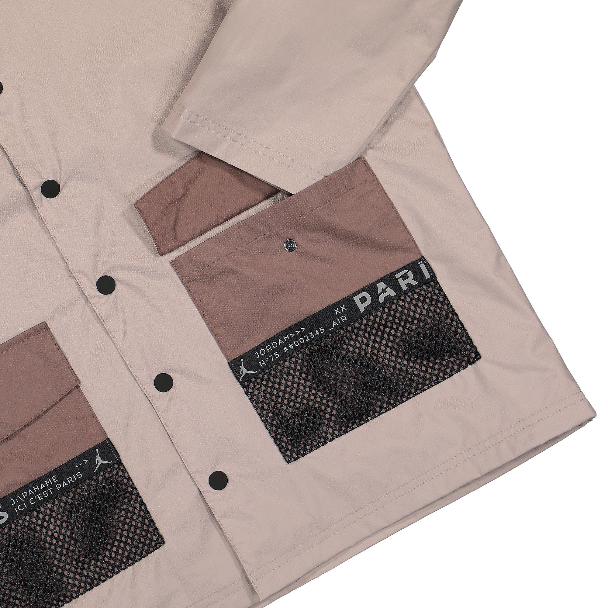 Jordan Paris Saint Germain x Air Jordan Woven Jacket Black / Bright Crimson Jackets Detailfoto | Overkill