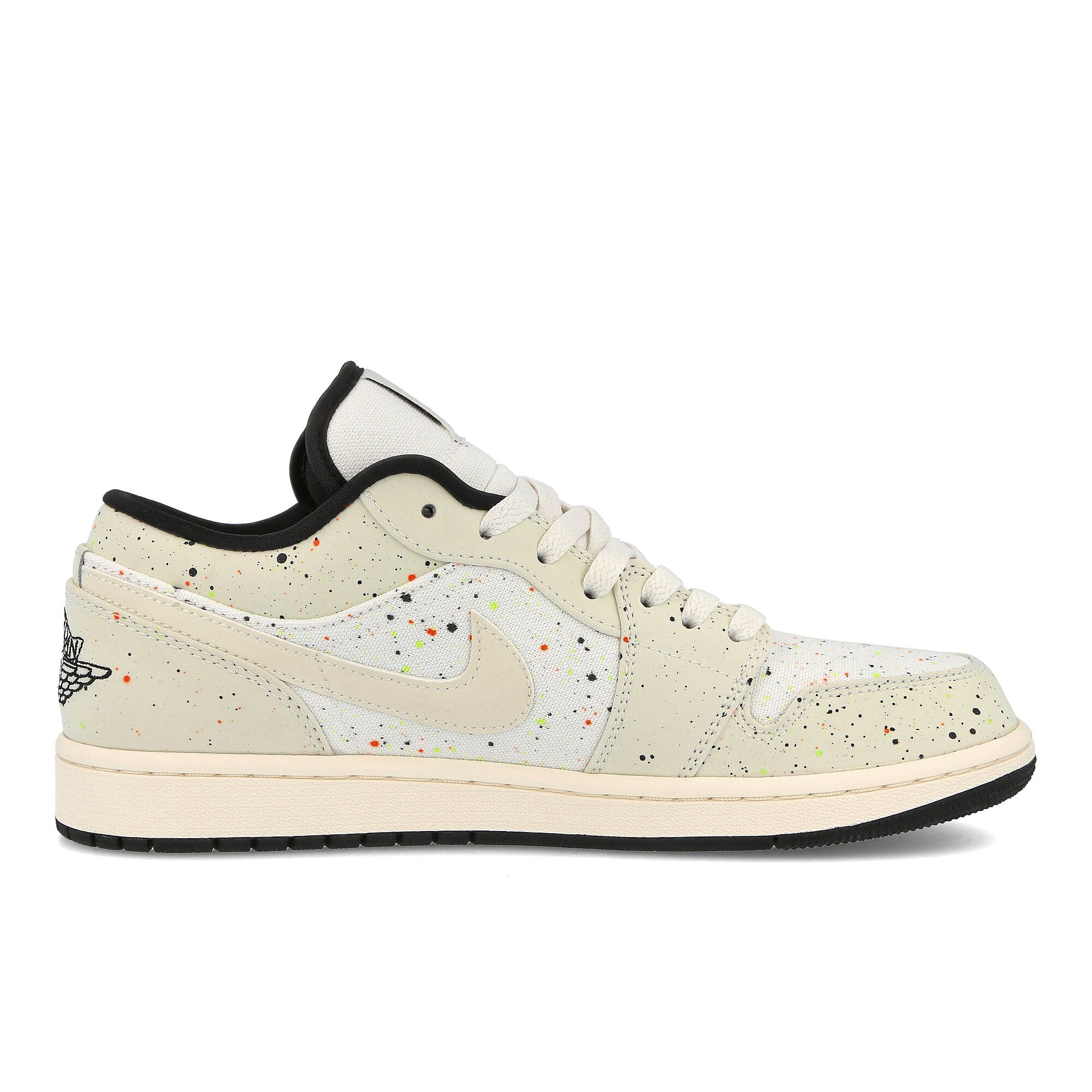 Jordan Air Jordan 1 Low SE Sail / Black - Total Orange - Electric Green Material | Overkill