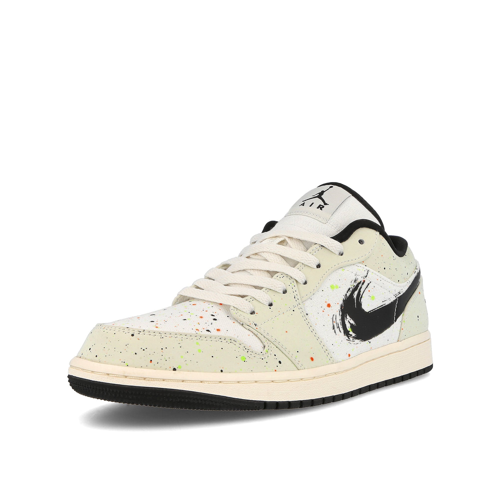 Jordan Air Jordan 1 Low SE Sail / Black - Total Orange - Electric Green Detailfoto | Overkill