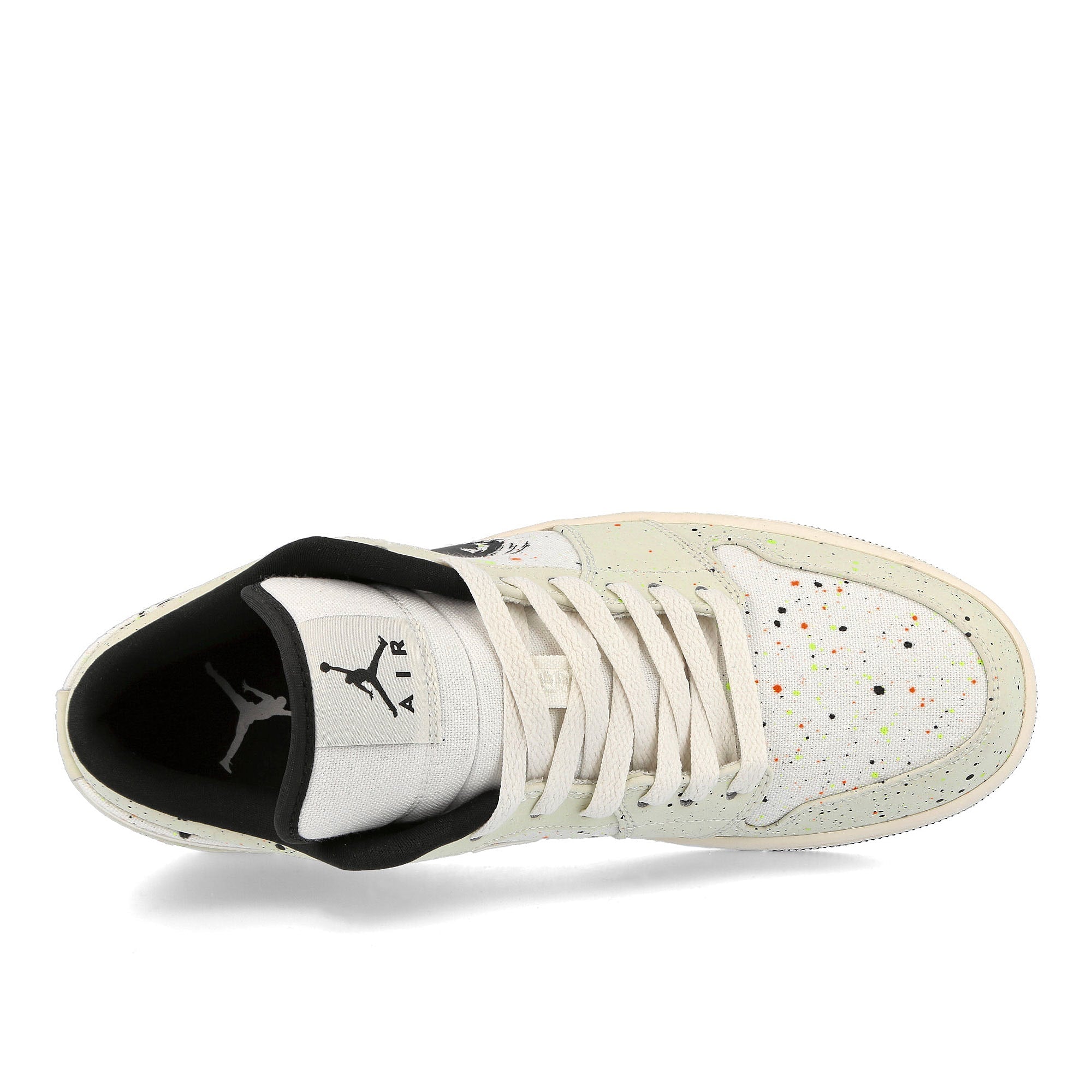 Jordan Air Jordan 1 Low SE Sail / Black - Total Orange - Electric Green Detail view 1 | Overkill