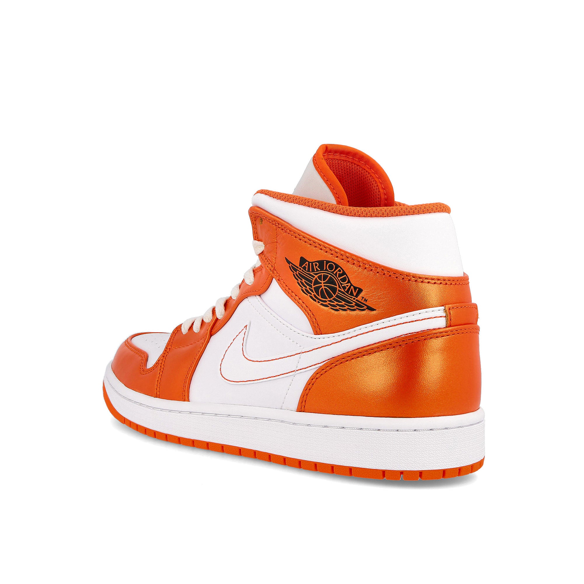 Jordan Air Jordan 1 Mid SE Electro Orange / Black - White Close-up | Overkill