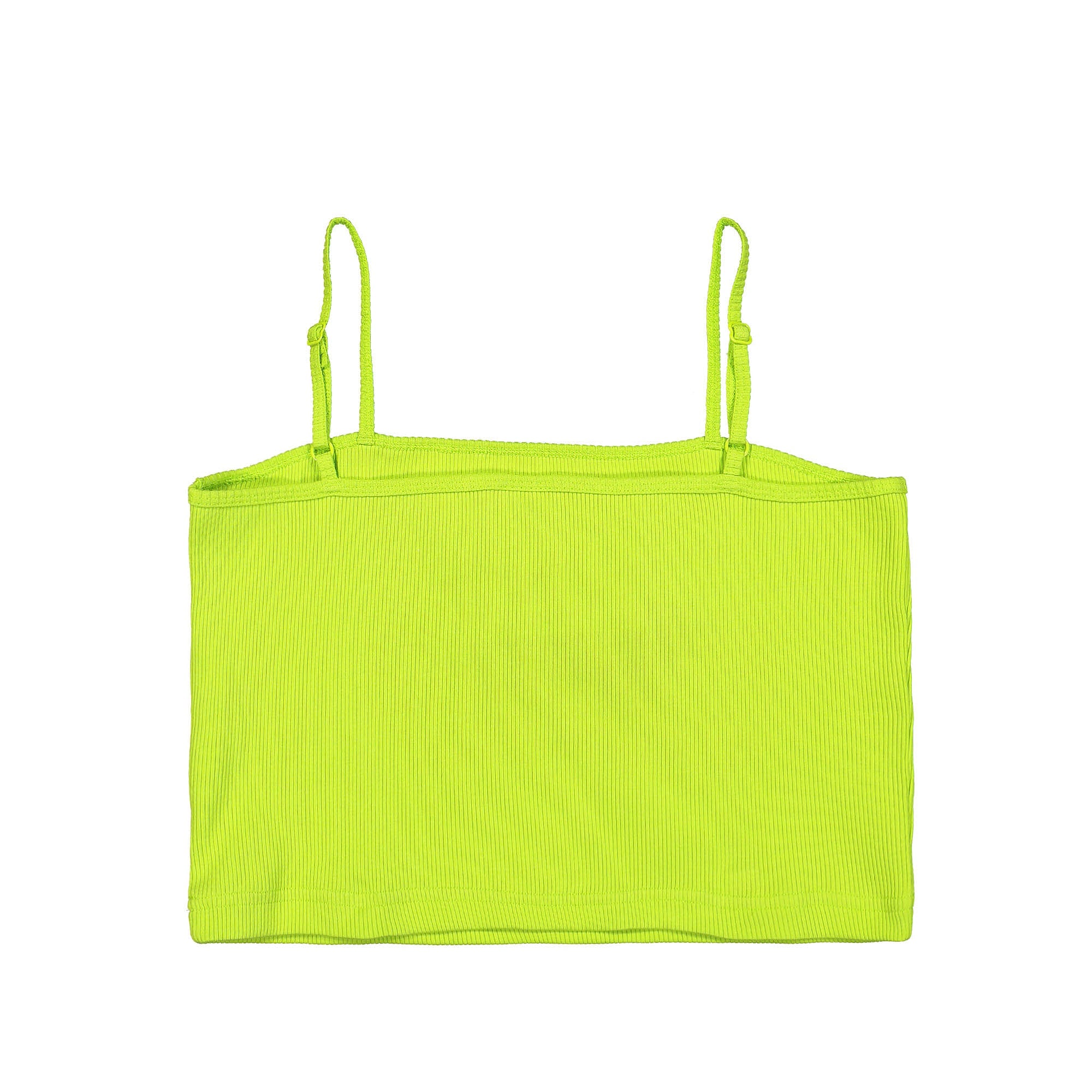 Nike Wmns Essentials Rib Crop Top Atomic Green / White Tops Material | Overkill
