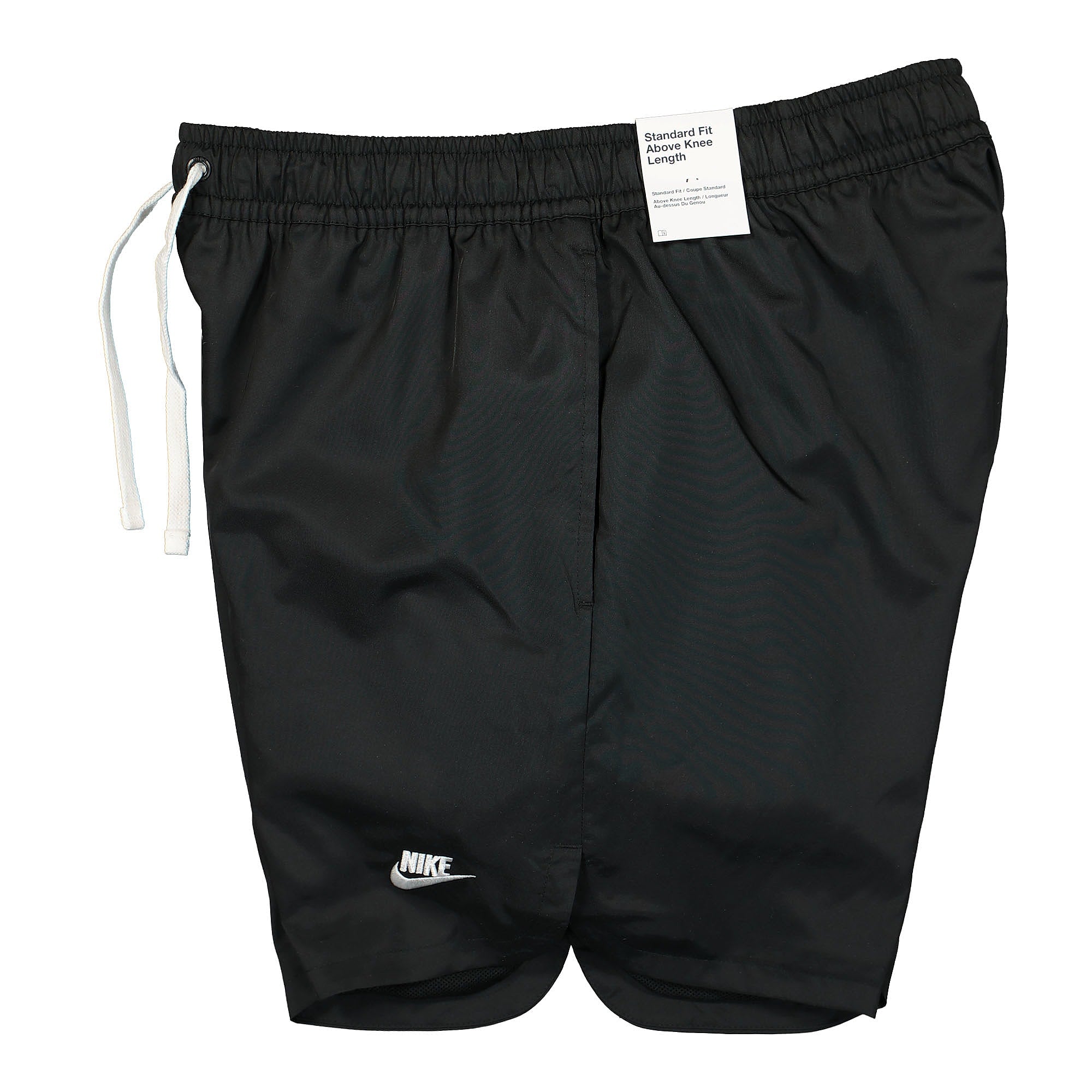 Nike NK Club Woven Lined Flow Short Black / White Shorts Close-up | Overkill