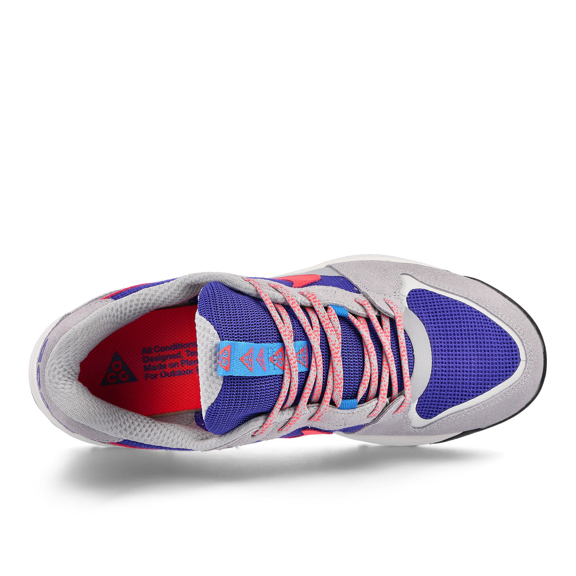 Nike acg lowcate Wolf Grey-Bright Crimson - Indigo Burst Low Top Sneakers Detailfoto | Overkill