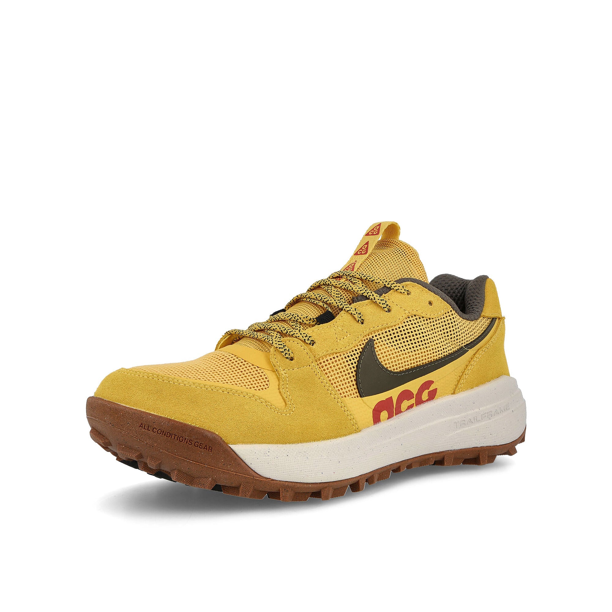 Nike acg lowcate Solar Flare / Cargo Khaki - Black - Light Bone Low Top Sneakers Close Up | Overkill