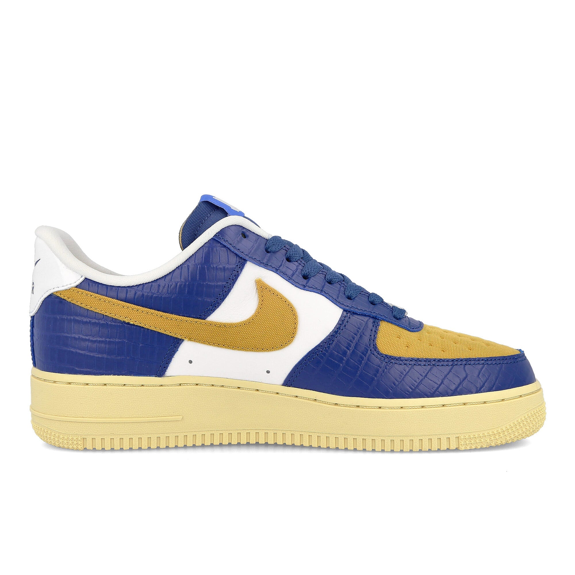 Nike Undefeated x Nike Air Force 1 Low SP Court Blue / White - Goldtone - Lemon Drop Material | Overkill