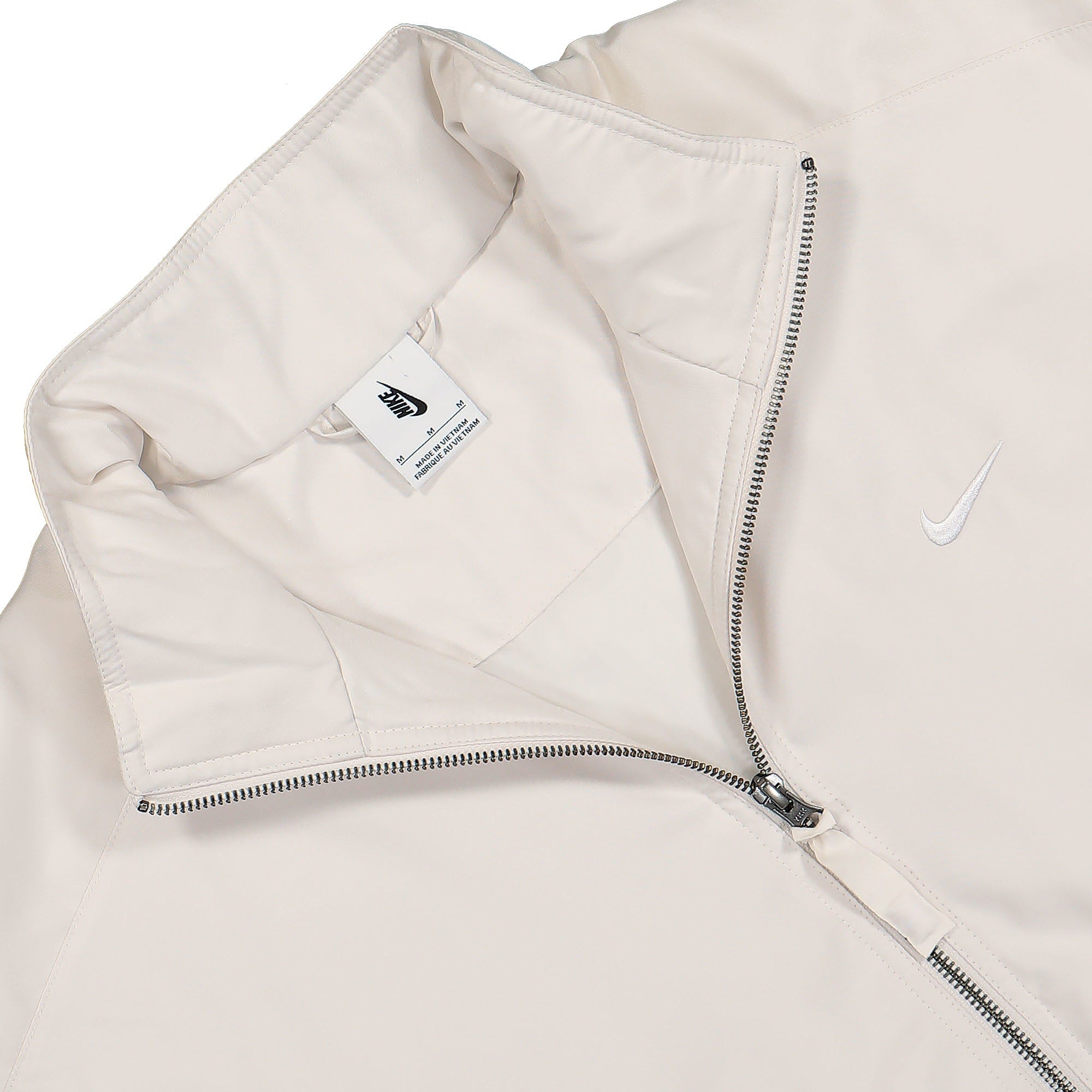 Nike Solo Swoosh Satin Bomber Jacket Phantom / White Bomber & Varsity Jackets Close-up | Overkill