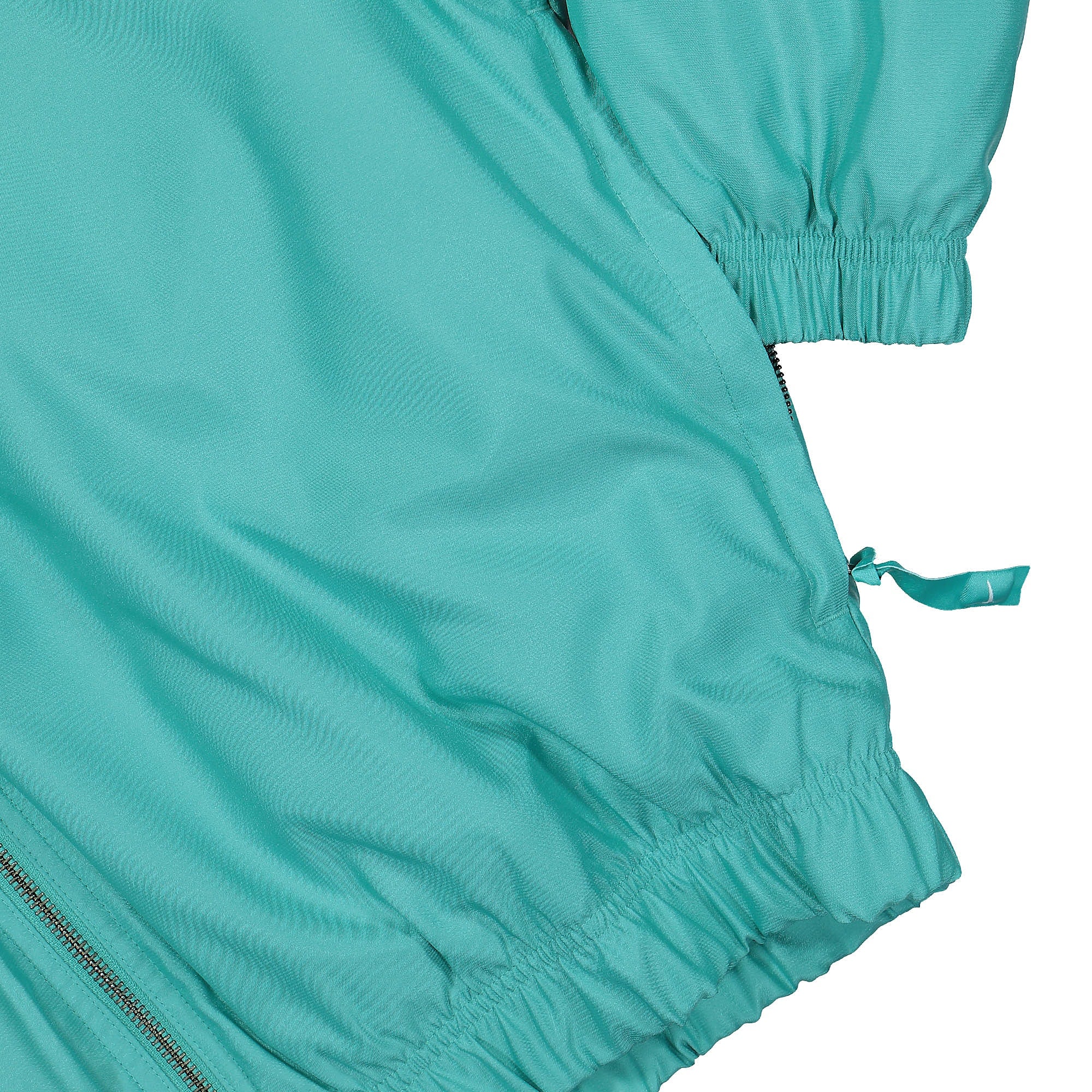 Nike Solo Swoosh Satin Bomber Jacket Washed Teal / Black / White Bomber & Varsity Jackets Detailfoto | Overkill