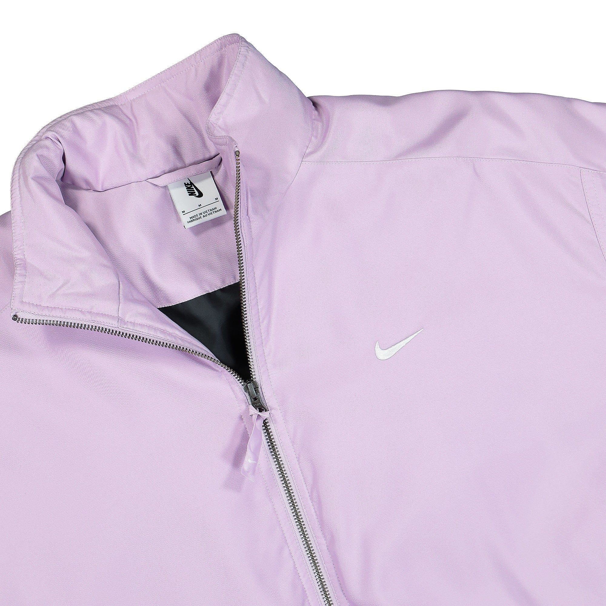 Nike NK Solo Swoosh Satin Bomber Jacket Doll / Black / White Bomber & Varsity Jackets Close-up | Overkill