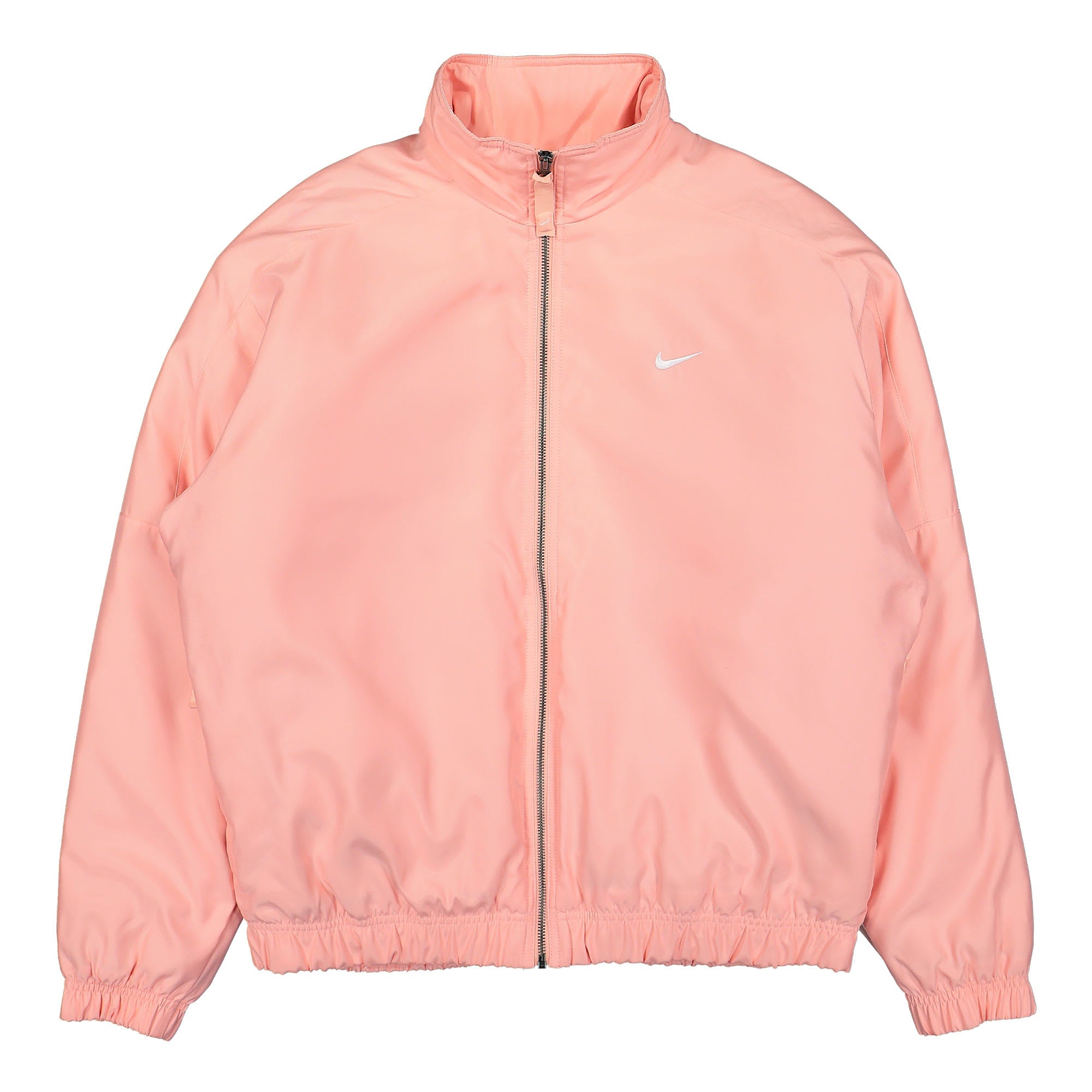 Nike Solo Swoosh Satin Bomber Jacket Bleached Coral / Black / White Bomber & Varsity Jackets DN1266 697 | Overkill