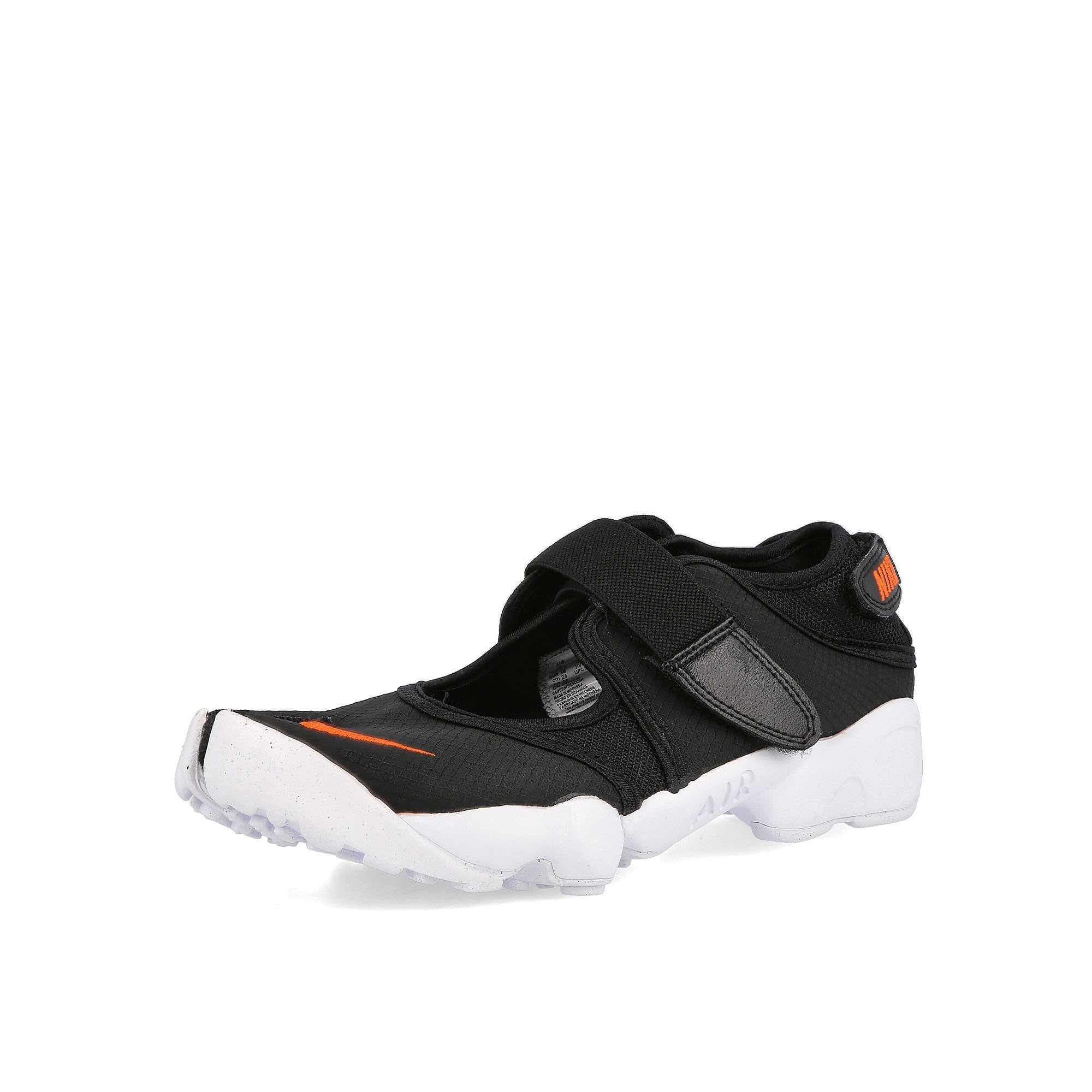 Nike wmns air rift breathe Black-Rush Orange - White Sneakers Close Up | Overkill