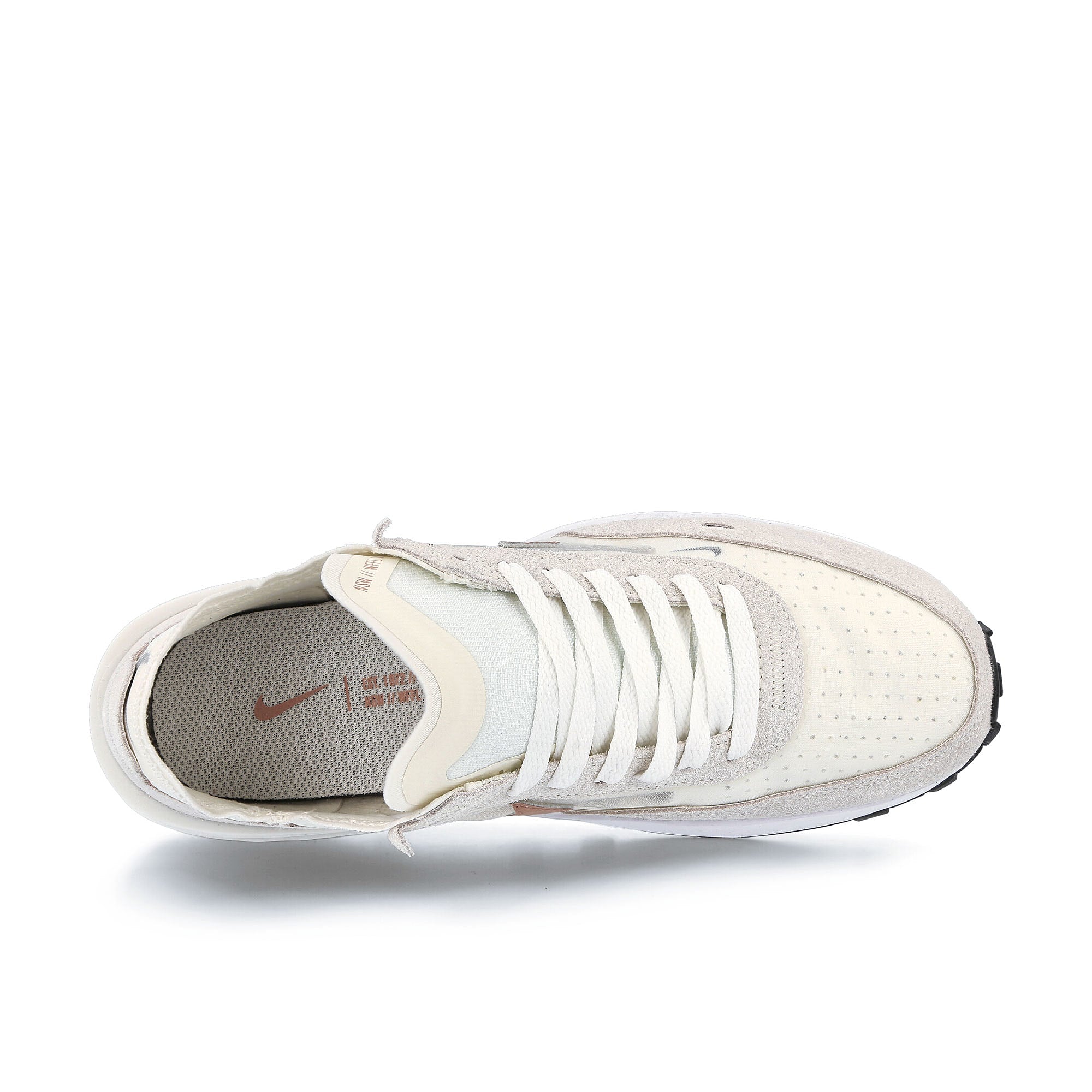 Nike wmns waffle one Sail-Rose Whisper - White - Black Sneakers Close Up | Overkill