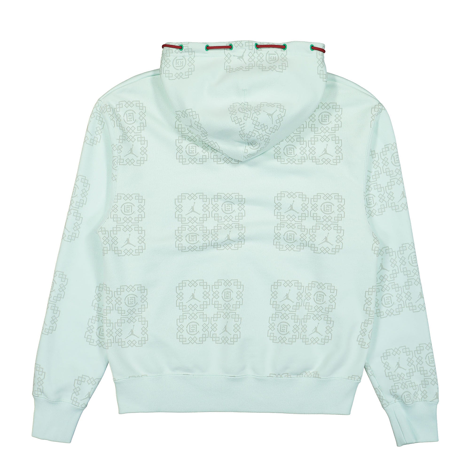 Jordan Clot x Air Jordan All Over Print Fleece Hoodie Barely Green / Light Silver / Storm Red Hoodies Material | Overkill