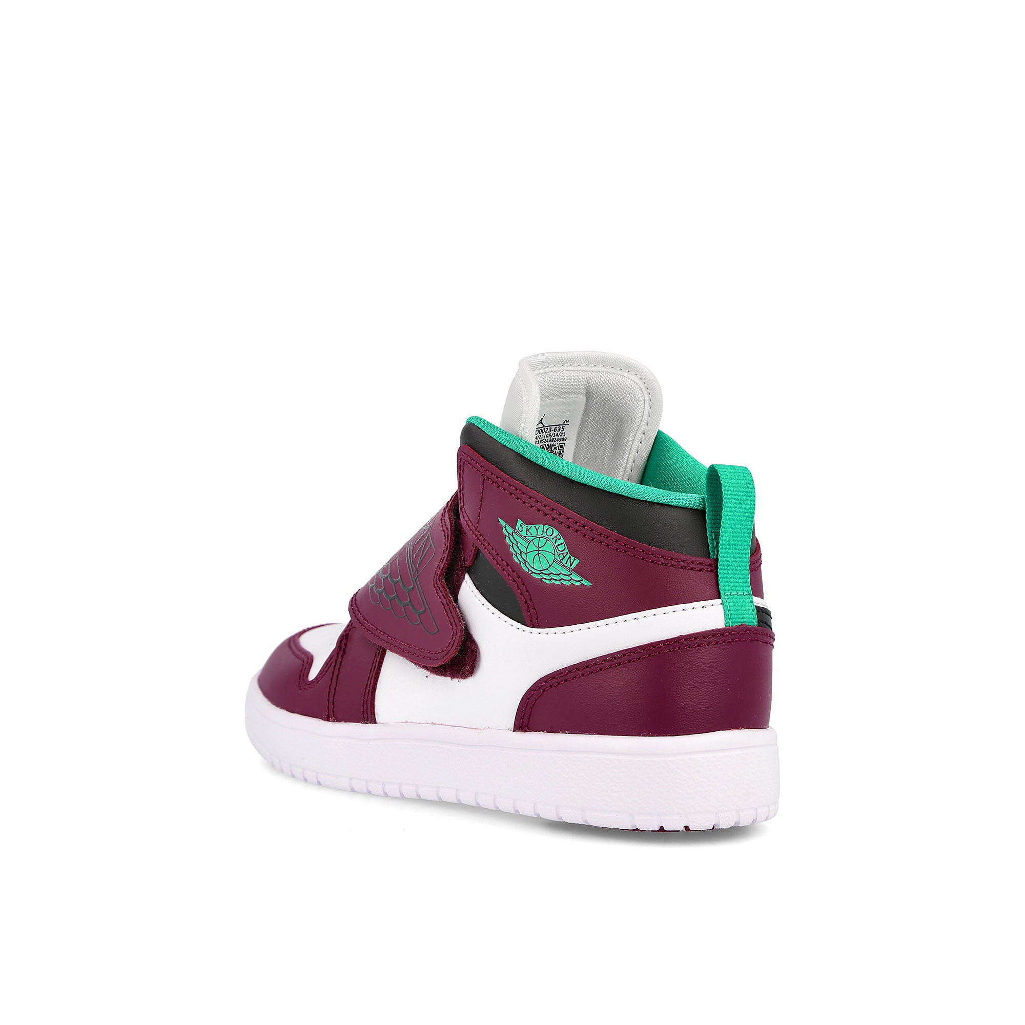 Jordan Air Jordan Sky Jordan 1 PS Dark Beetroot / Black - White - Roma Green Close-up | Overkill