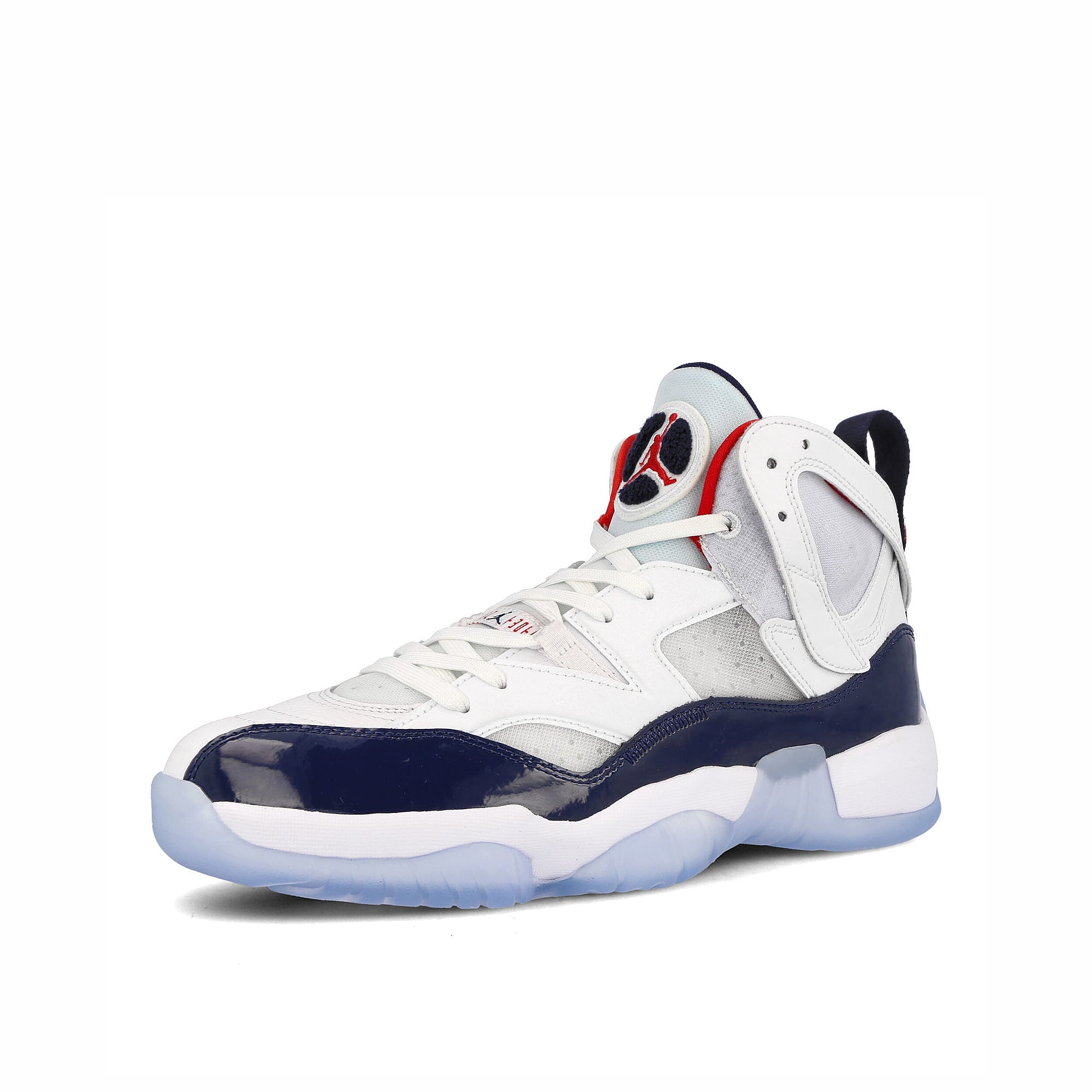 Jordan Air Jordan Jumpman Two Trey White / Navy - University Red Sneakers Close Up | Overkill