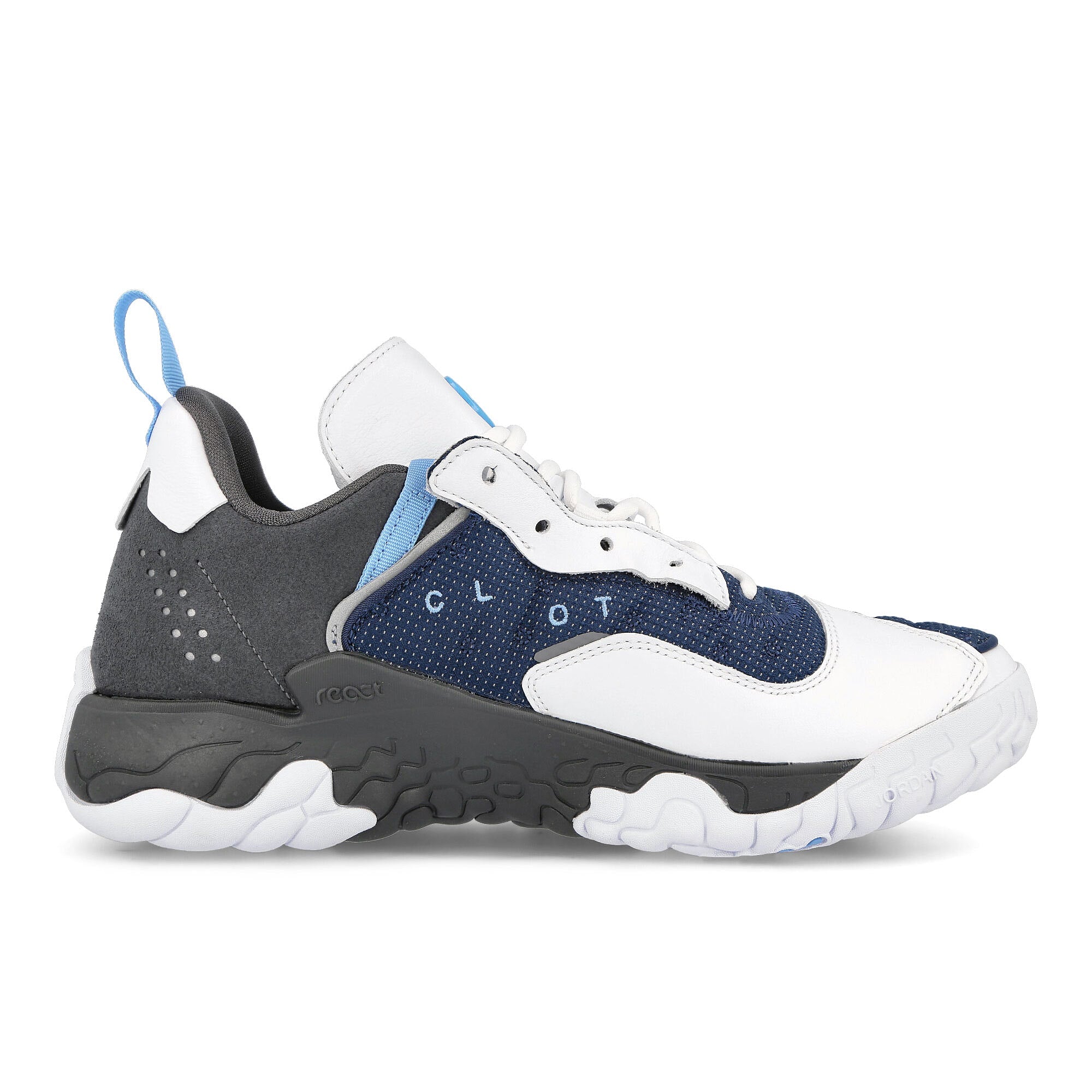 Jordan Clot x Air Jordan Delta 2 White / University Blue - Navy - Iron Grey Sneakers Silhouette | Overkill