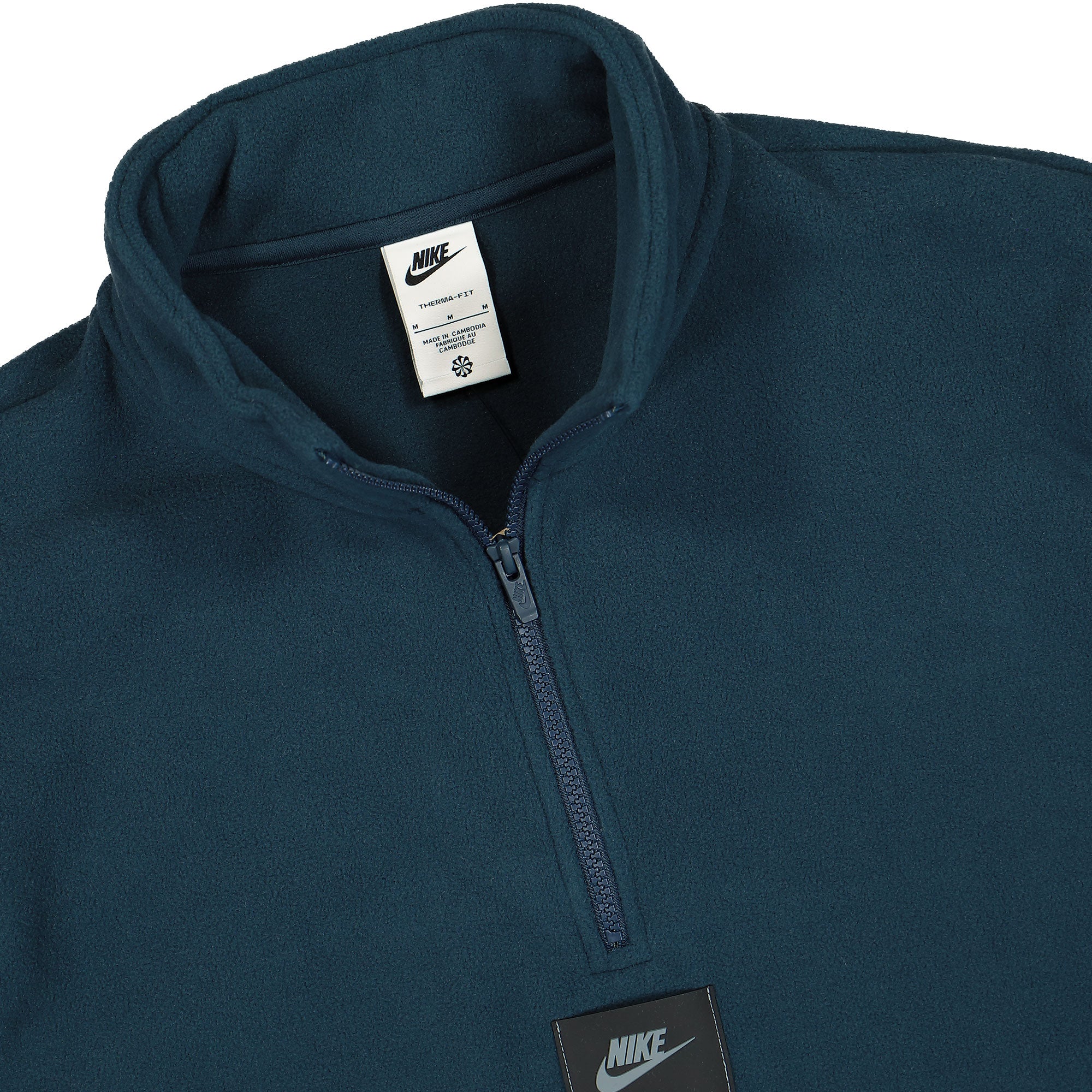 Nike NSW Therma-Fit Polar Fleece Quarter Zip Sweatshirt Armory Navy / Black Sweatshirts Close-up | Overkill