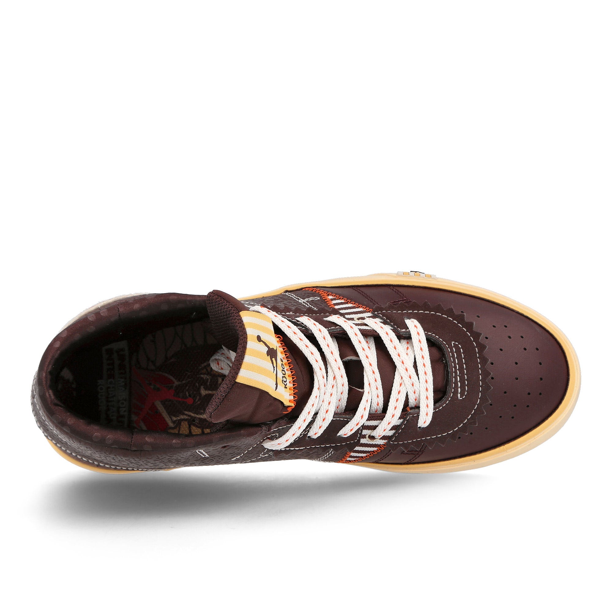 Jordan Maison Chateau Rouge x Air Jordan Series Mid SP Brown Basalt / Sail - Pale Vanilla - Orange Sneakers Detailfoto | Overkill