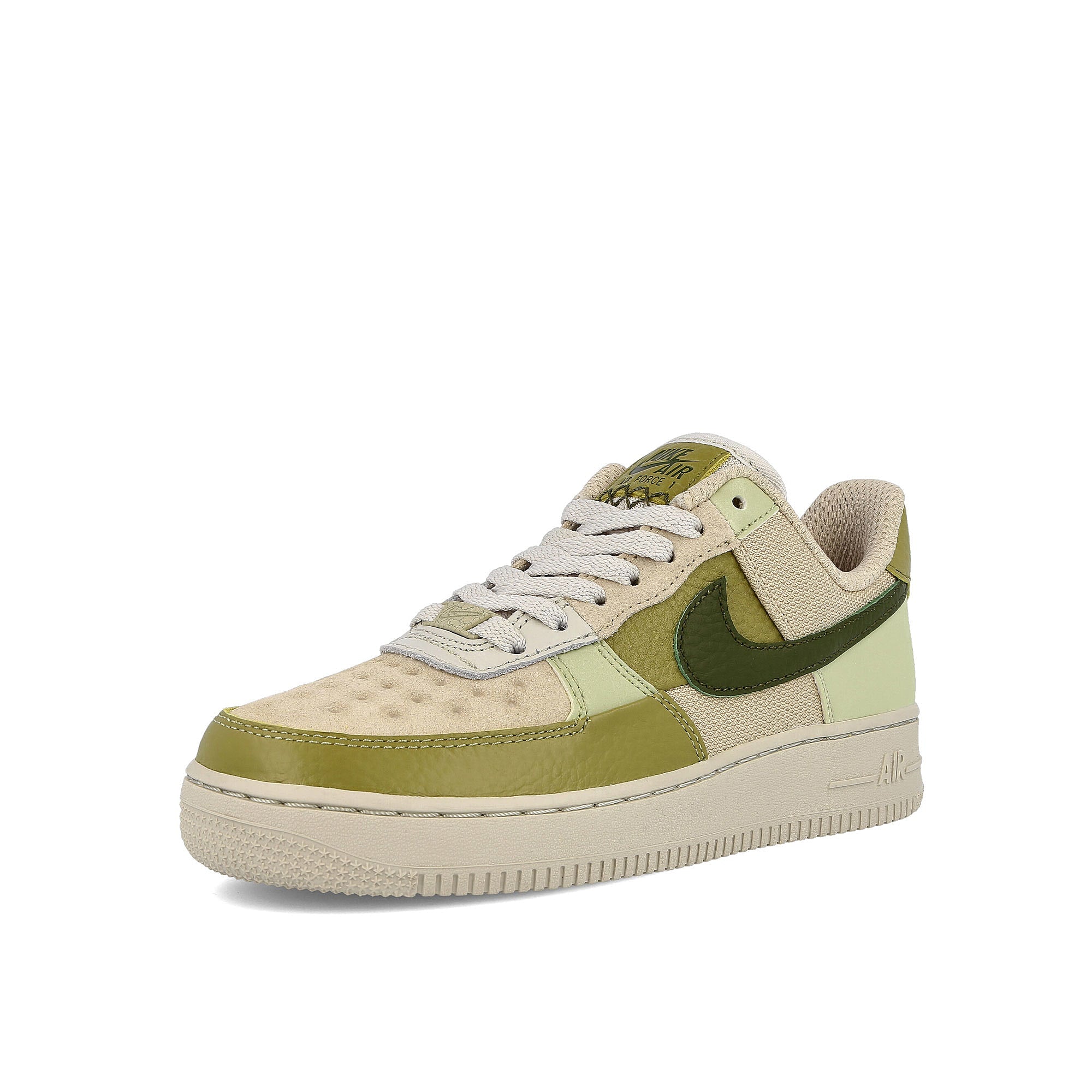 Nike wmns air force 1 Light Bone-Rough Green - Olive Aura Sneakers Close Up | Overkill