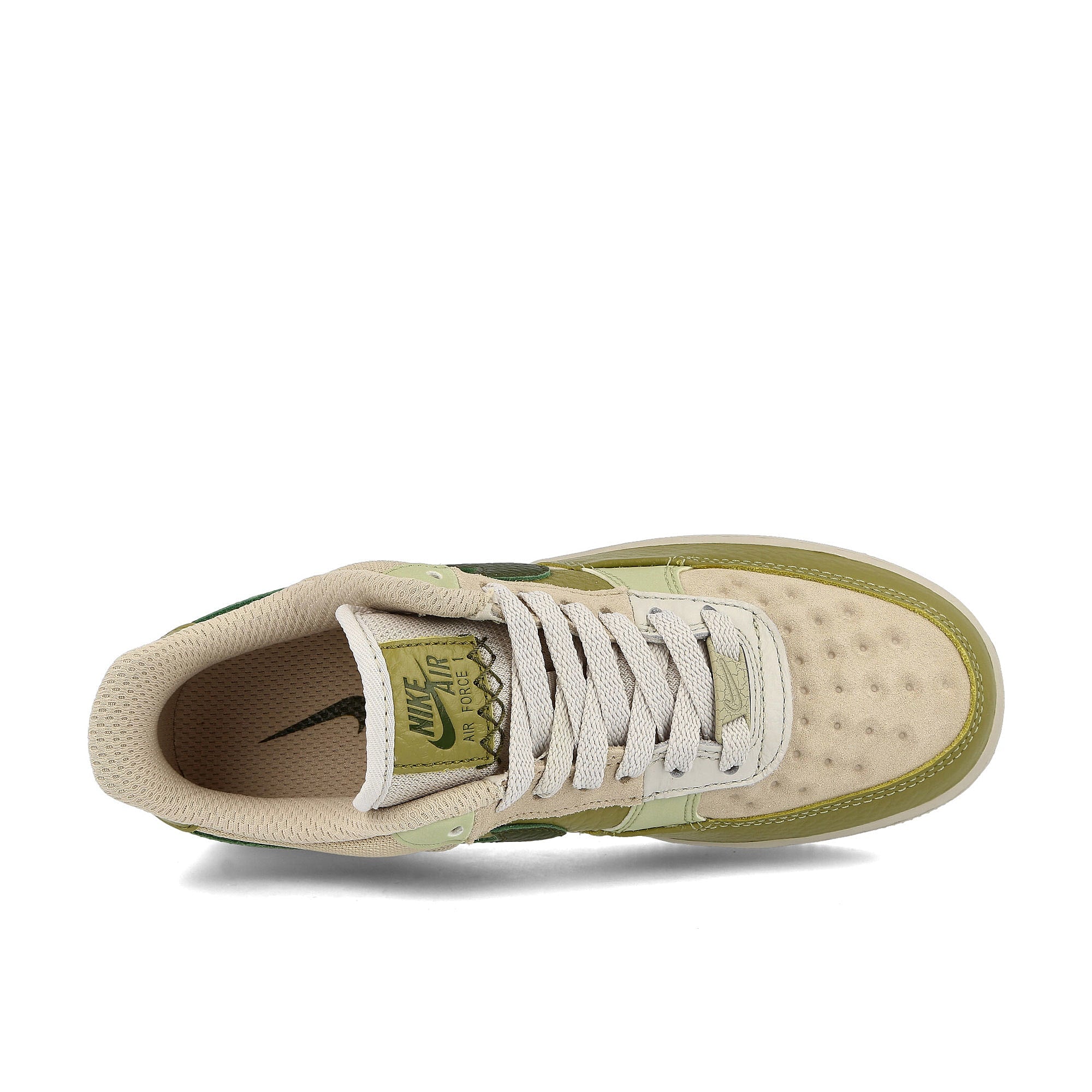 Nike wmns air force 1 Light Bone-Rough Green - Olive Aura Sneakers Detailfoto | Overkill