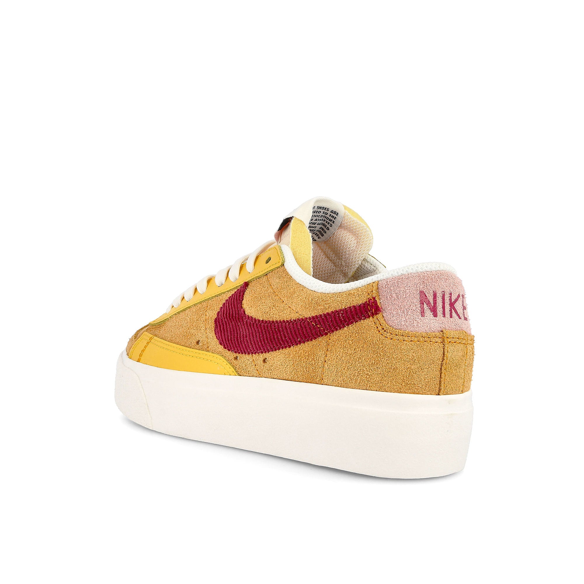 Nike wmns blazer low platform Sunset-Rush - Maroon - University Gold Low Top Sneakers Material | Overkill