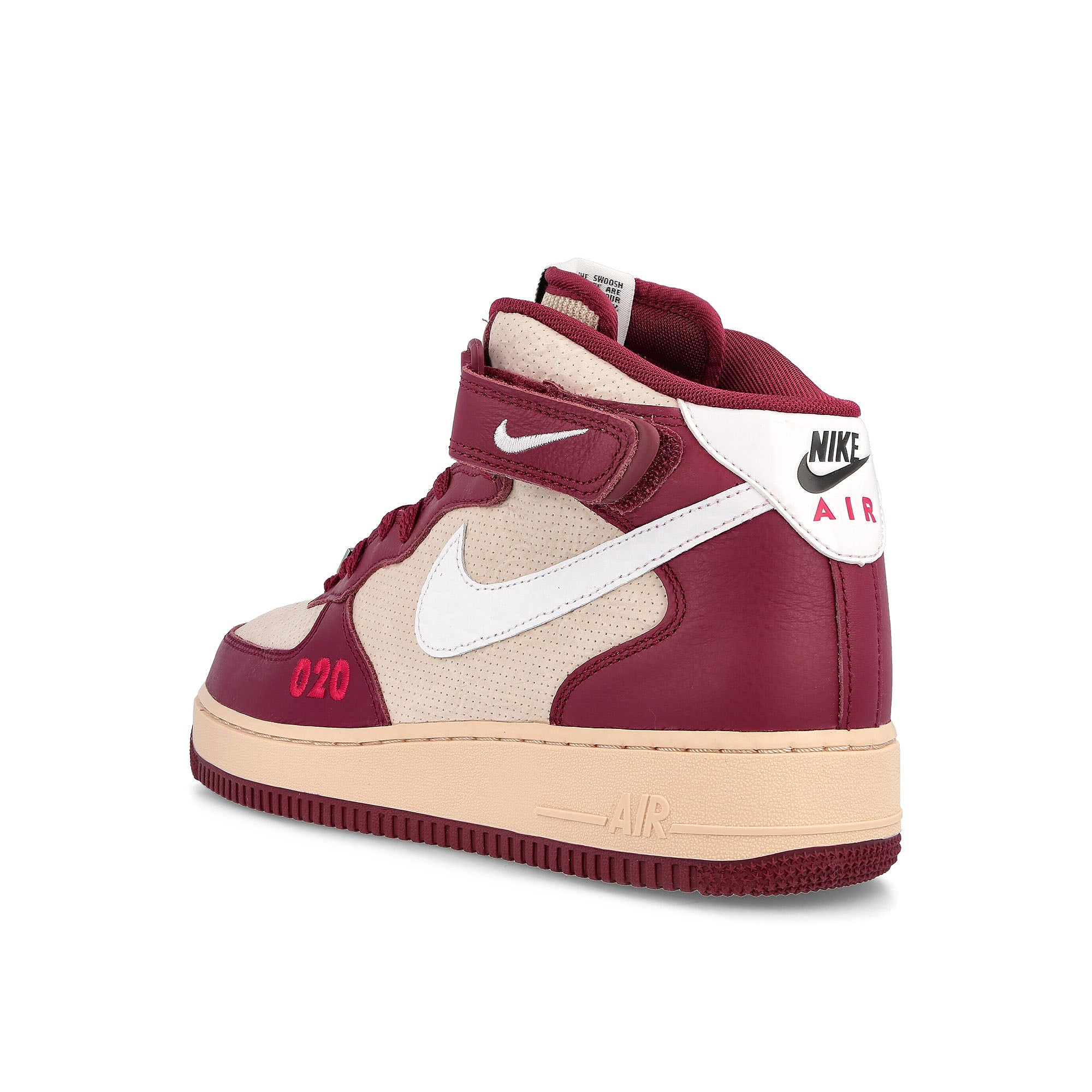 Nike air force 1 mid Team Red-White - Pearl White - Black Mid Top Sneakers Material | Overkill